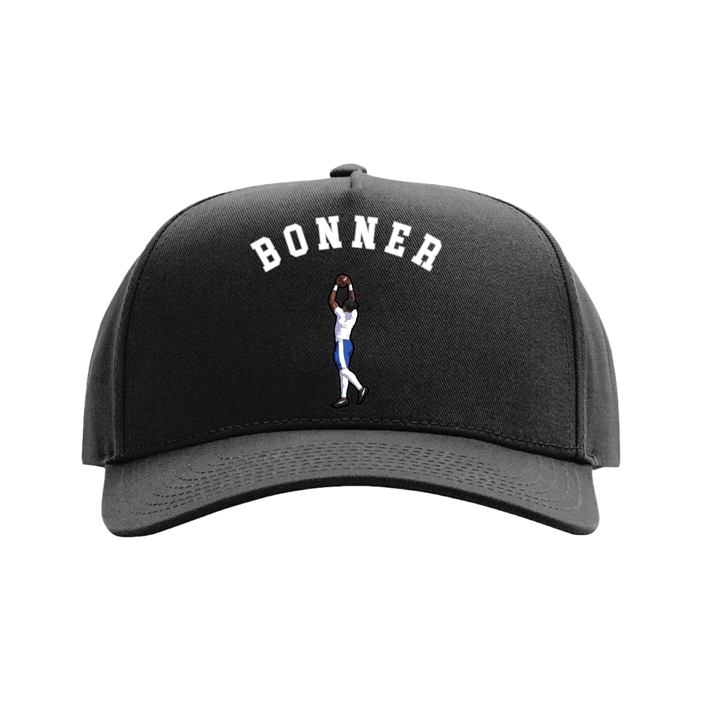 Full Fabric Five-Panel Champ Cap — Shirsey Arch in Black