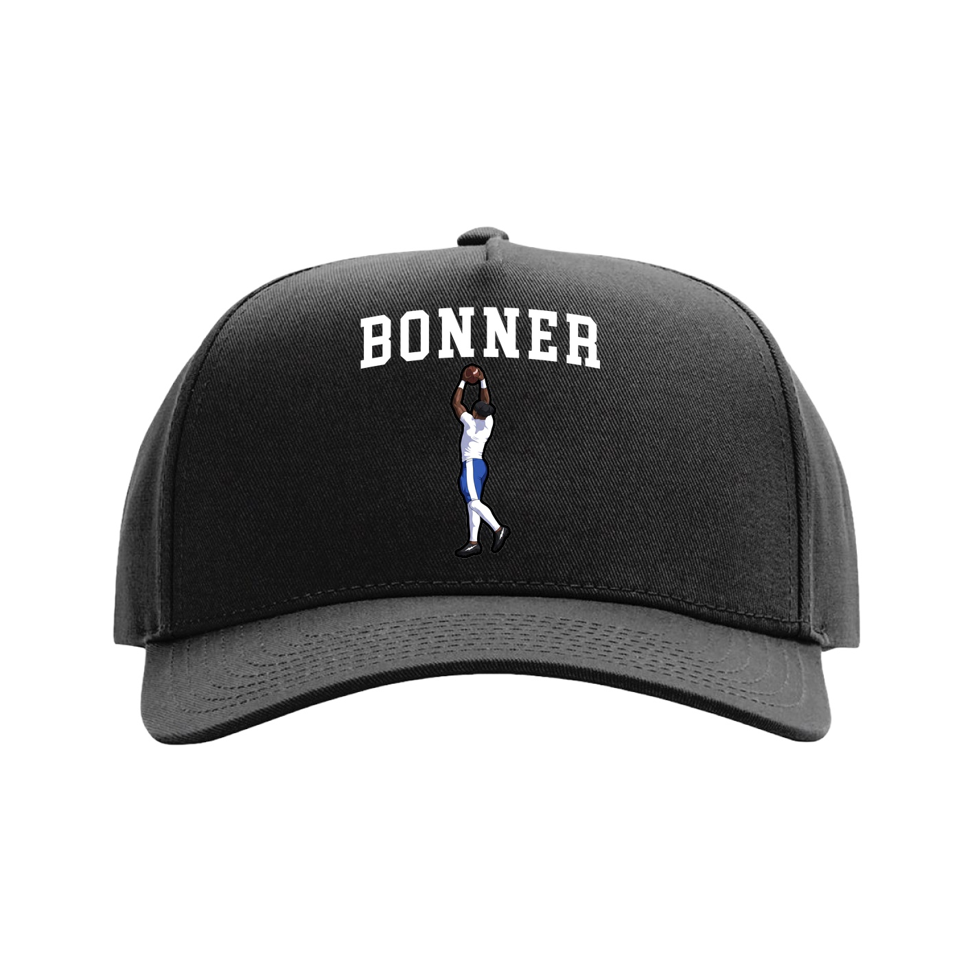 Full Fabric Five-Panel Champ Cap — Shirsey in Black
