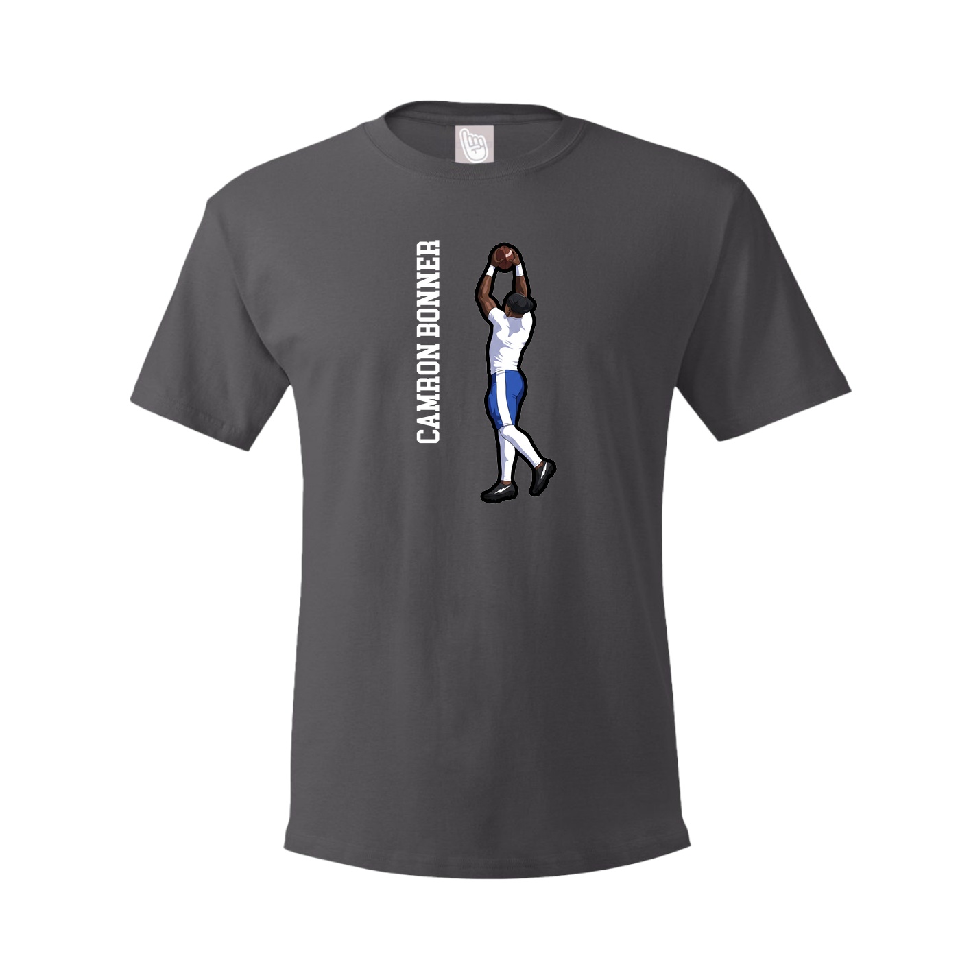 Tee — Name Vertical in Grey
