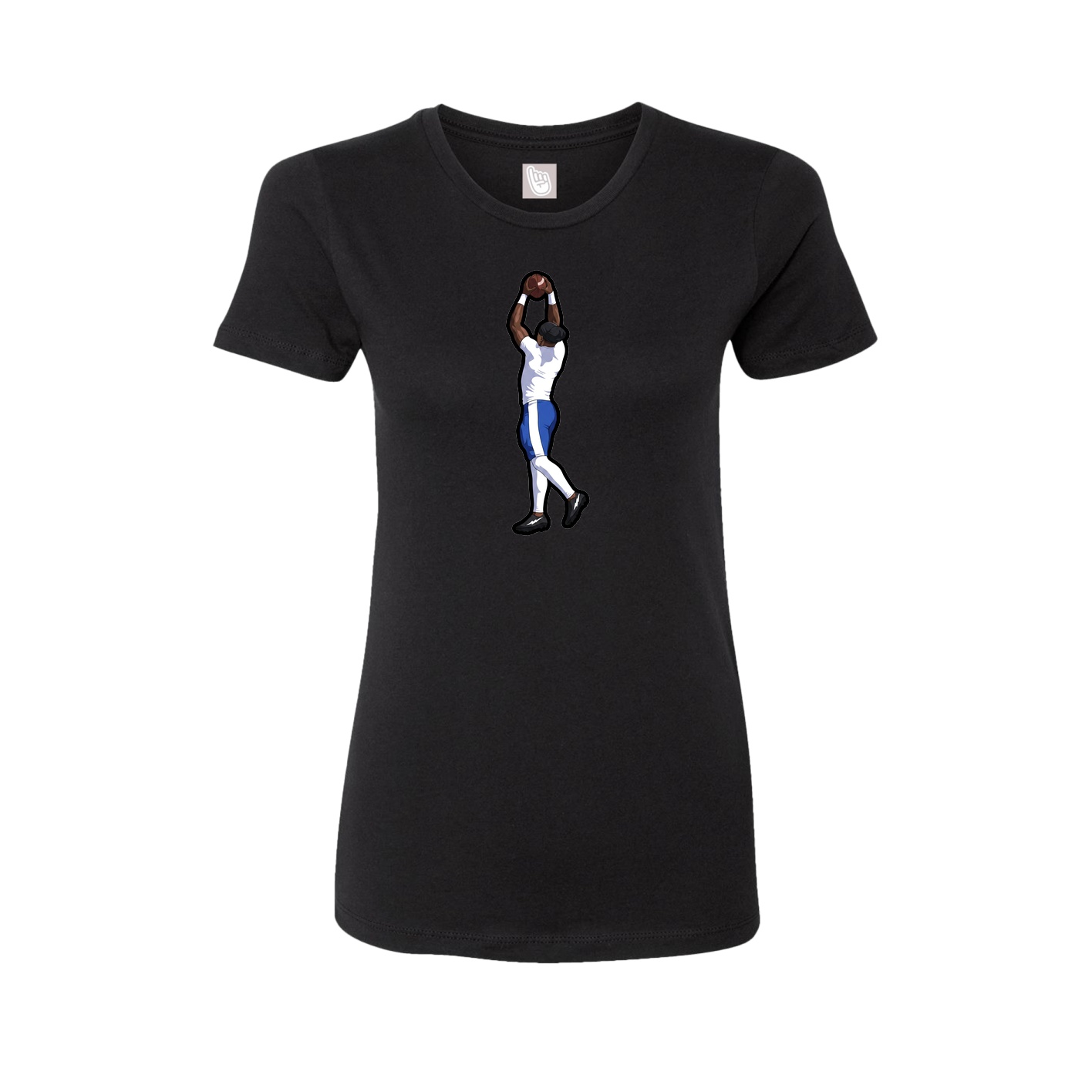 Womens Tee — Name Vertical in Black
