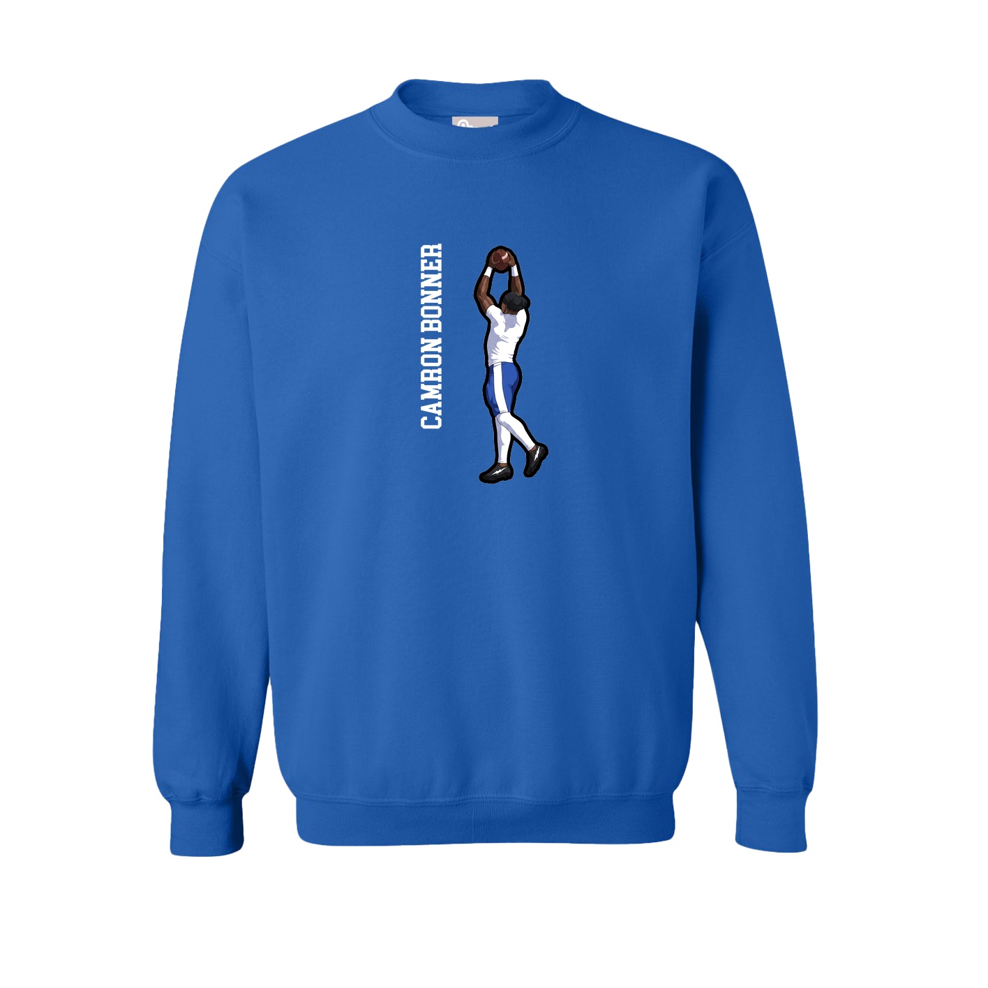 Fleece Crew — Name Vertical in Royal