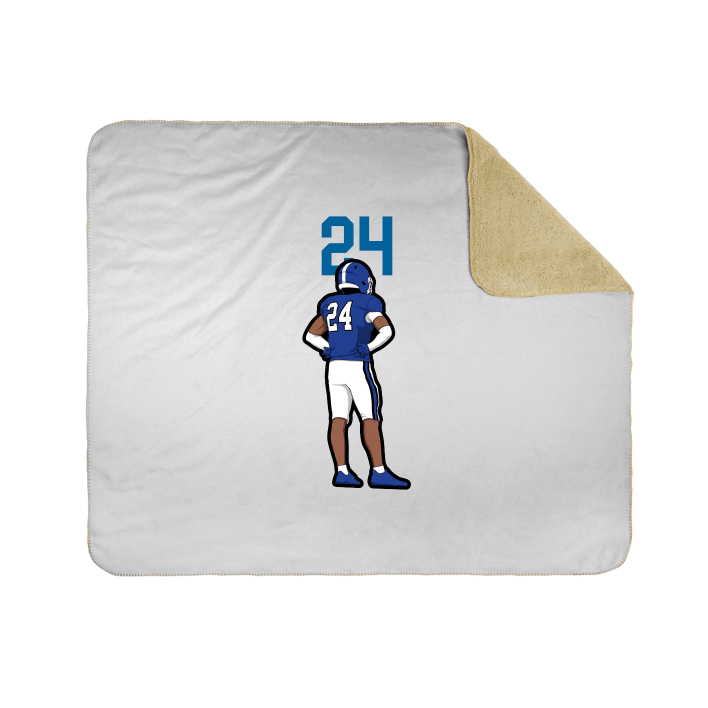 Throw Blanket — Number Top in White