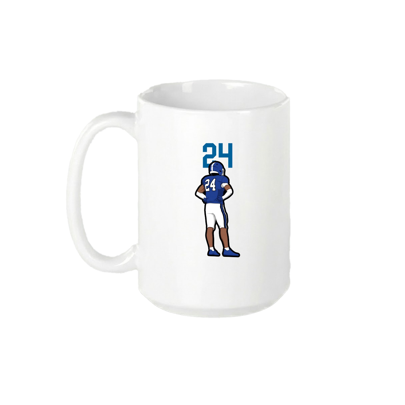 15oz Coffee Mug — Number Top in White