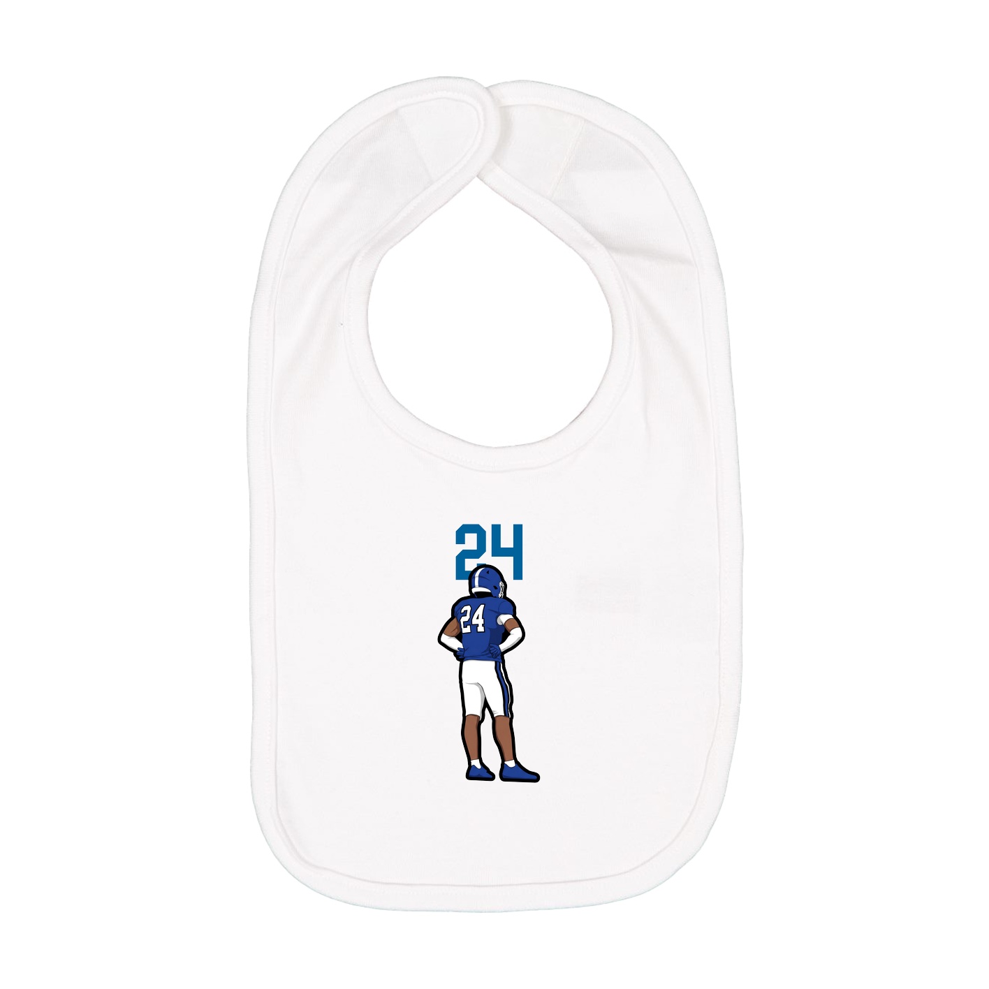 Infant Bib — Number Top in White