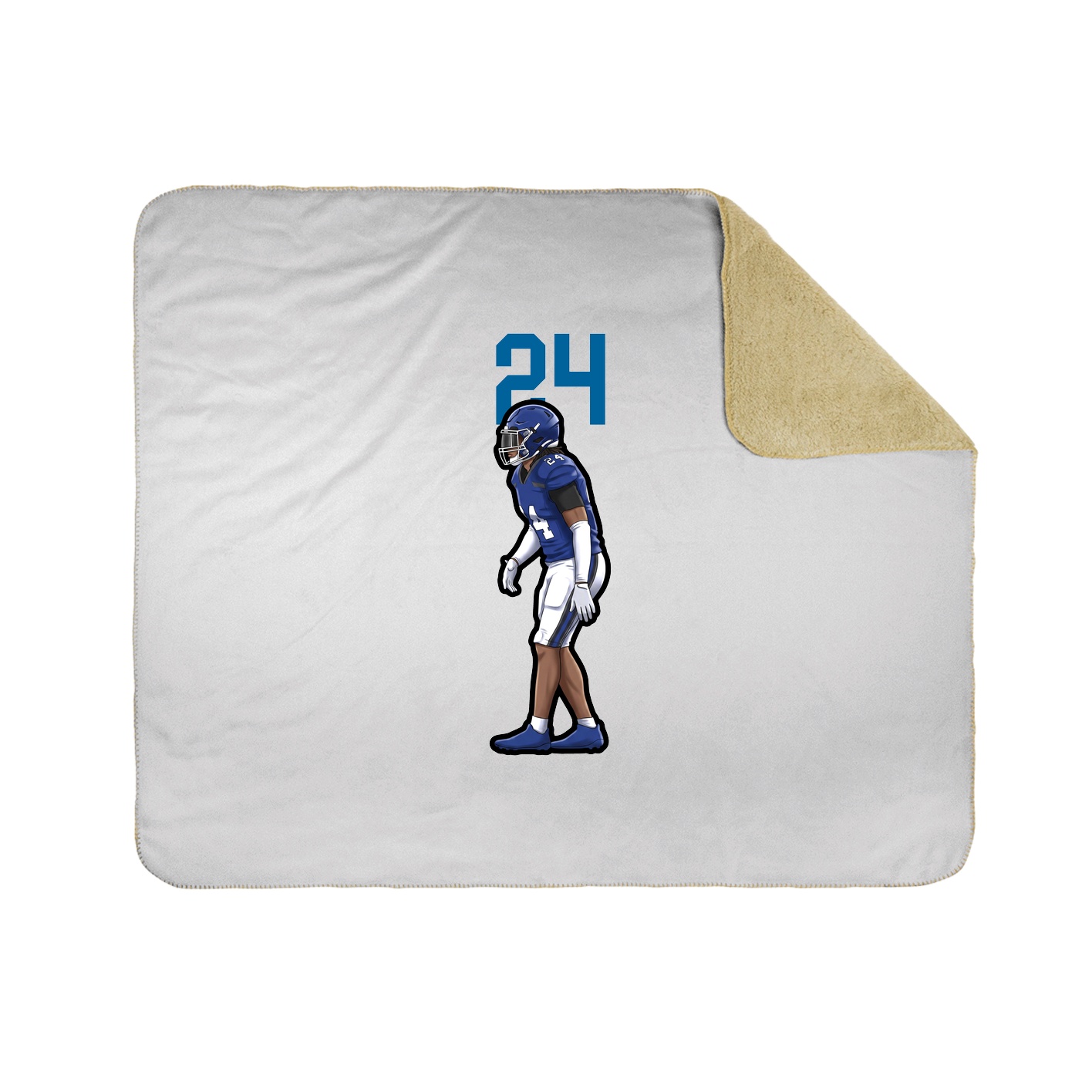 Throw Blanket — Number Top in White