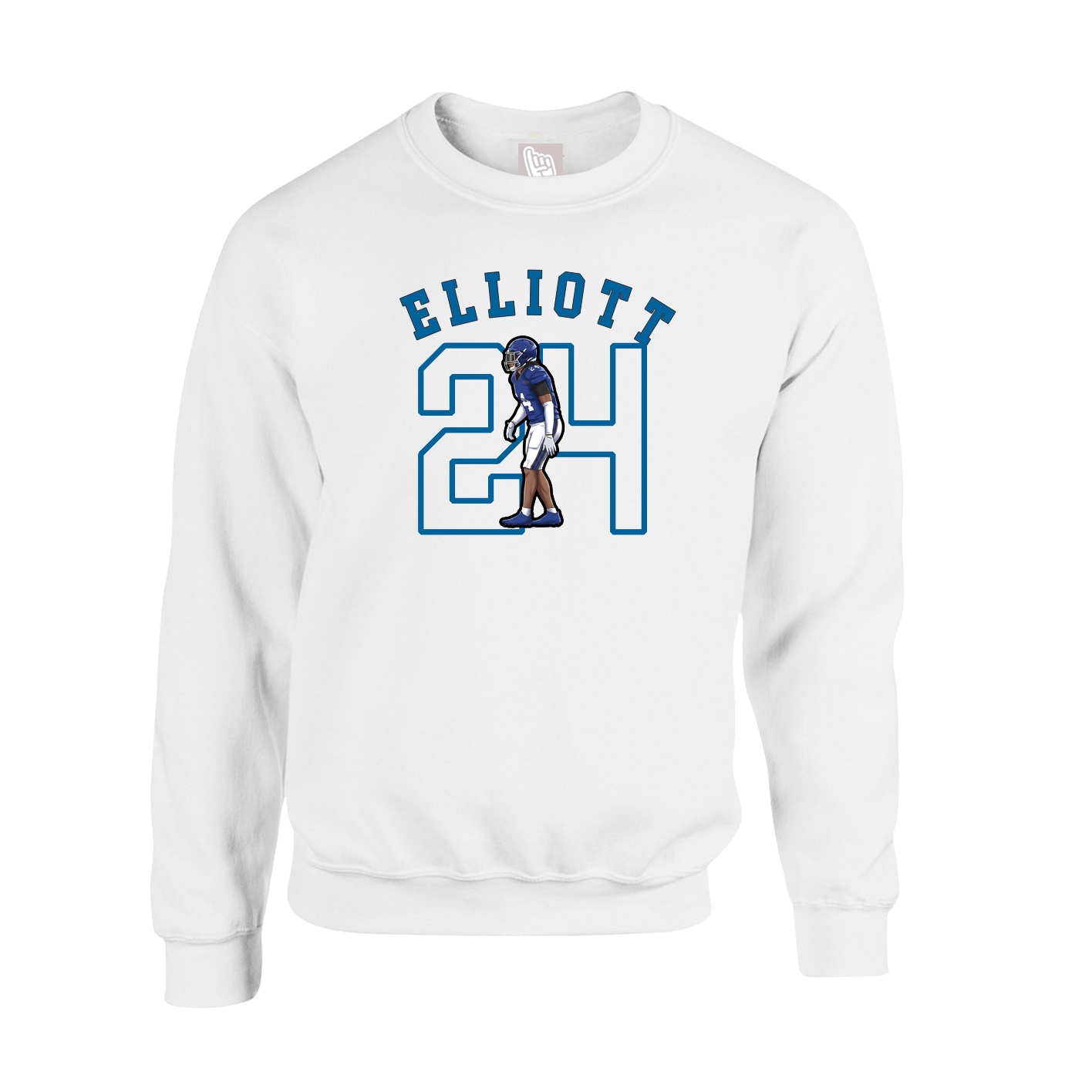 Fleece Crew — Shirsey Arch in White