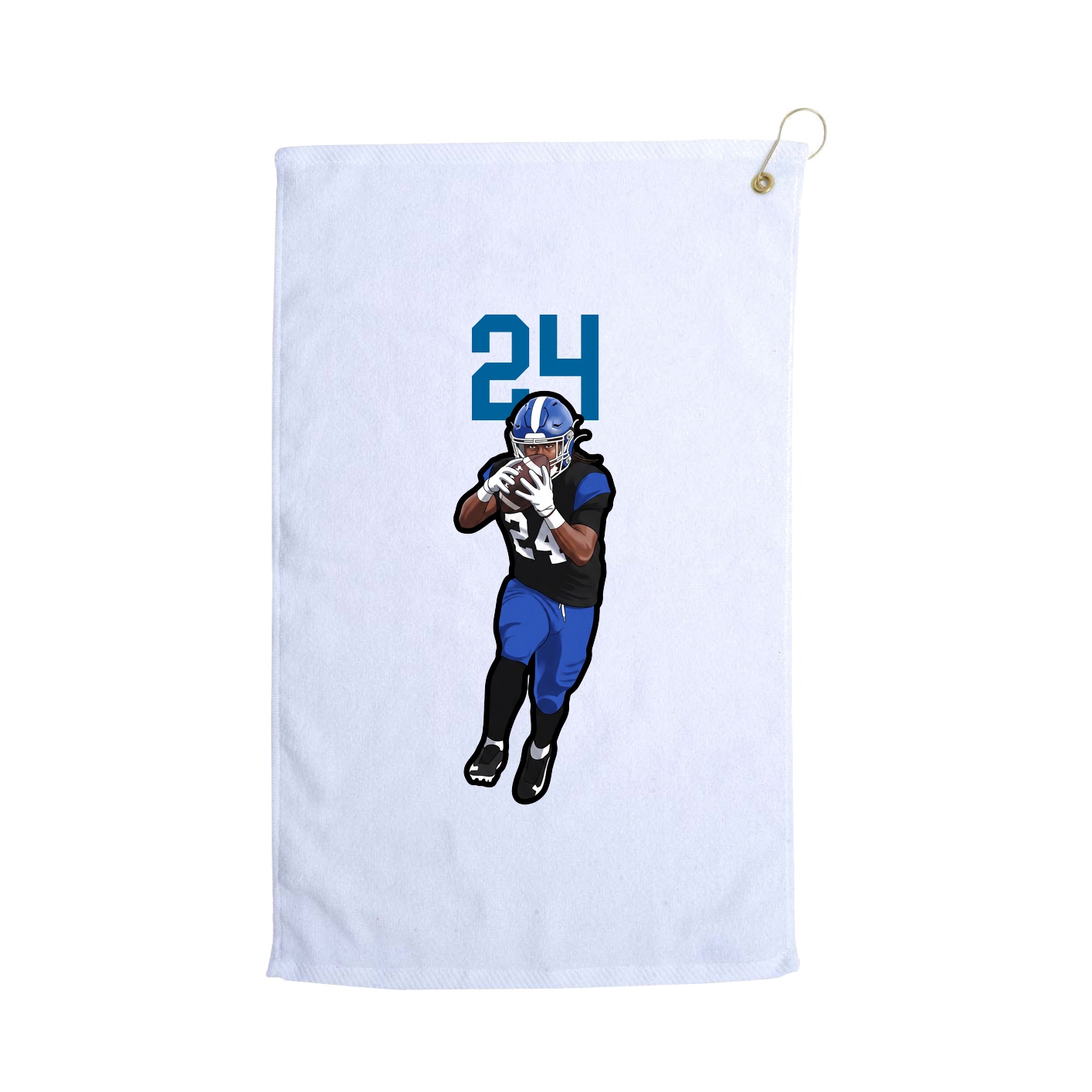 Golf Towel — Number Top in White