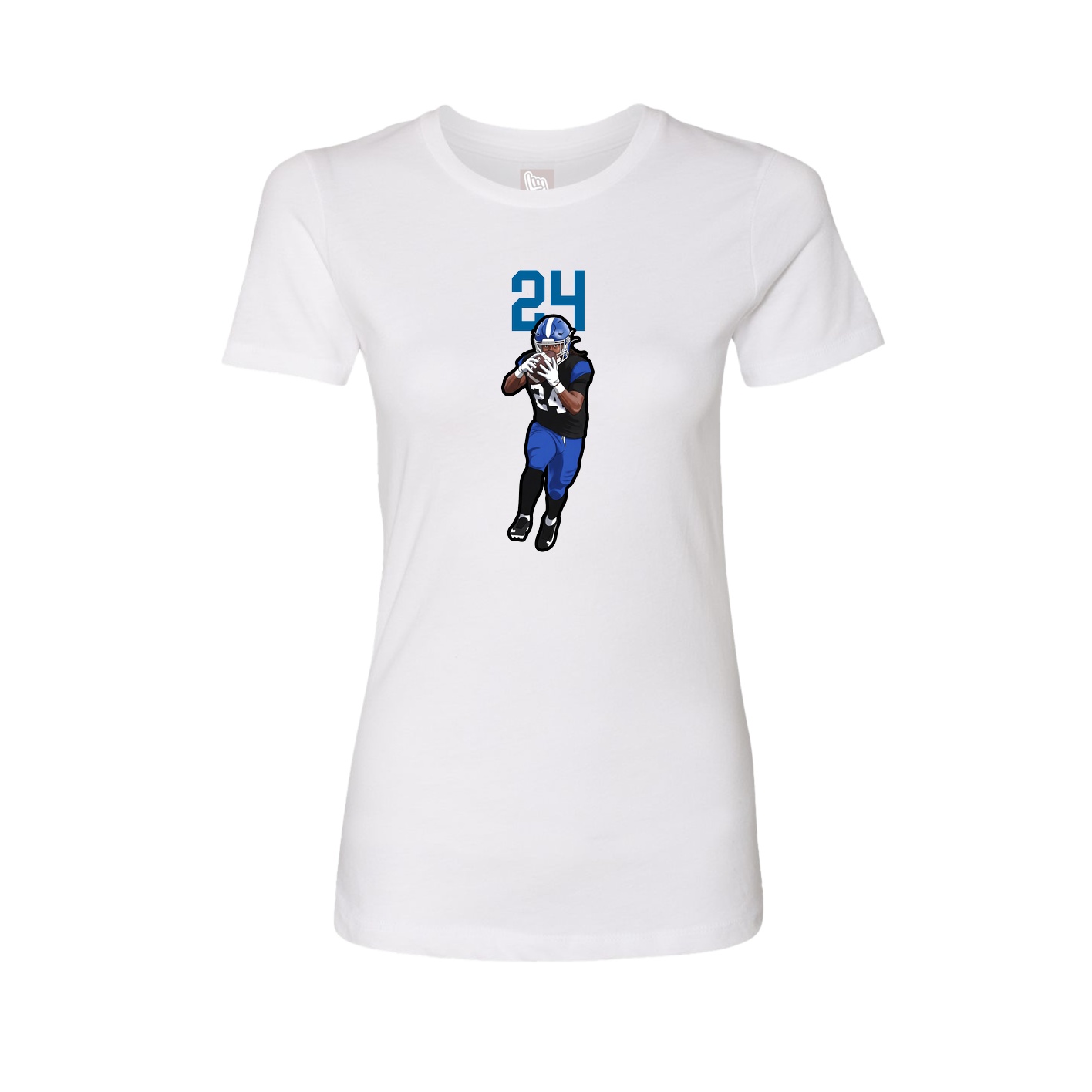Fitted Women's Tee — Number Top in White