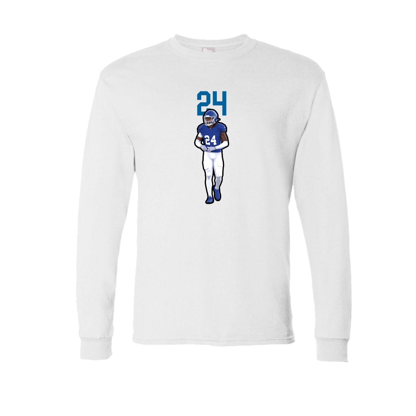 Long Sleeve Tee — Number Top in White