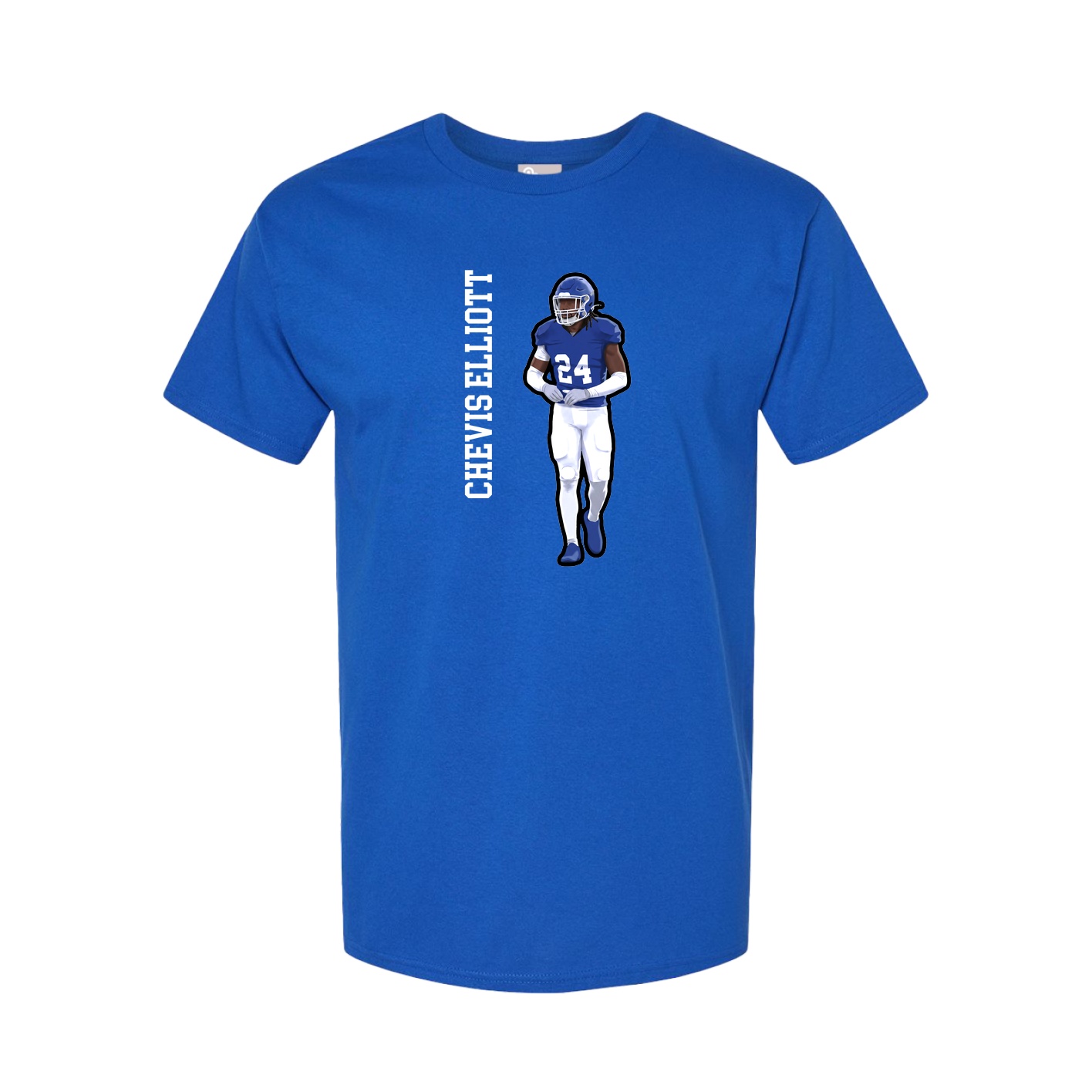 Youth Tee — Name Vertical in Royal