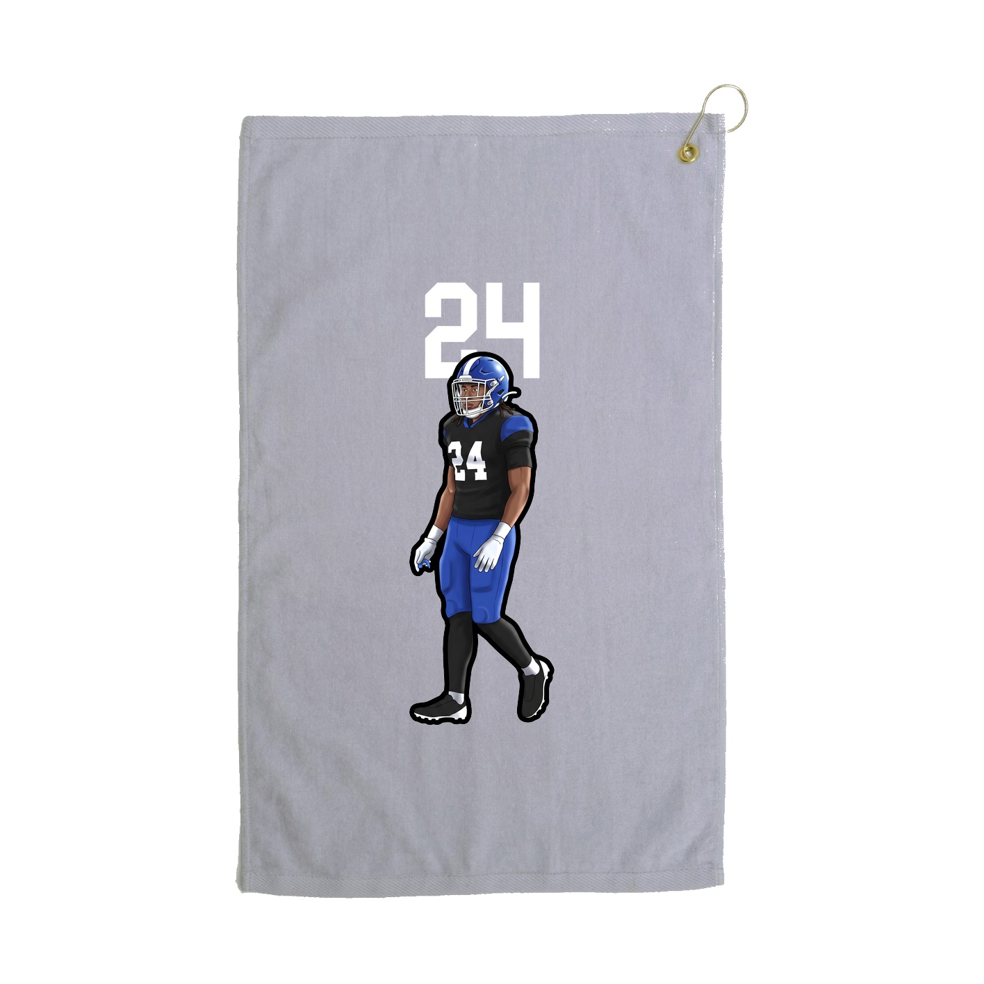 Golf Towel — Number Top in Grey