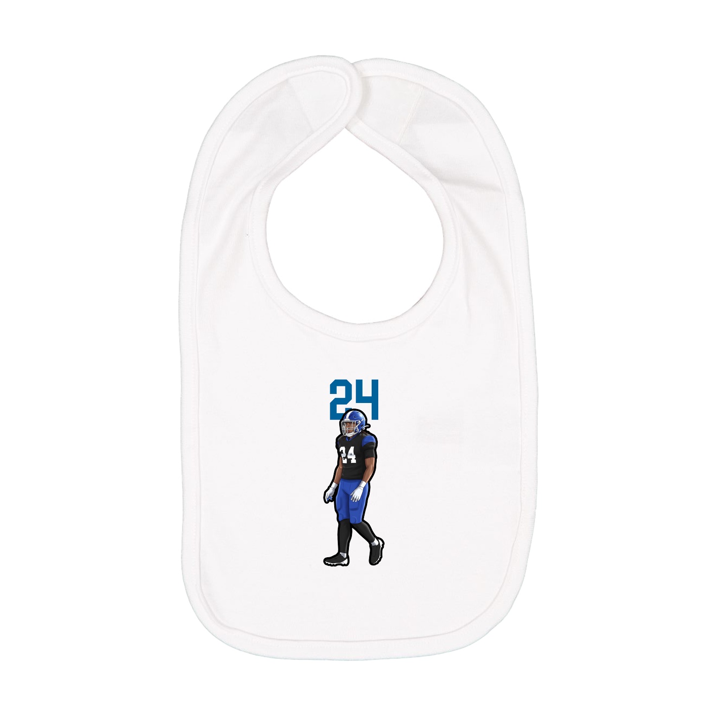 Infant Bib — Number Top in White