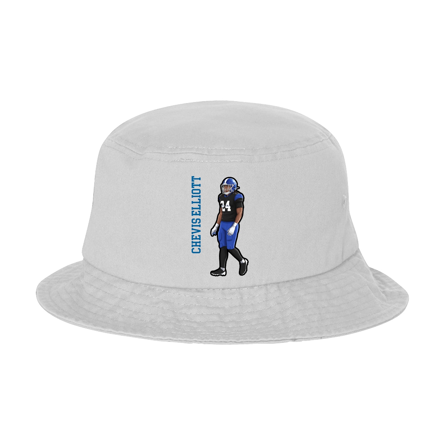 Bucket Cap — Name Vertical in White