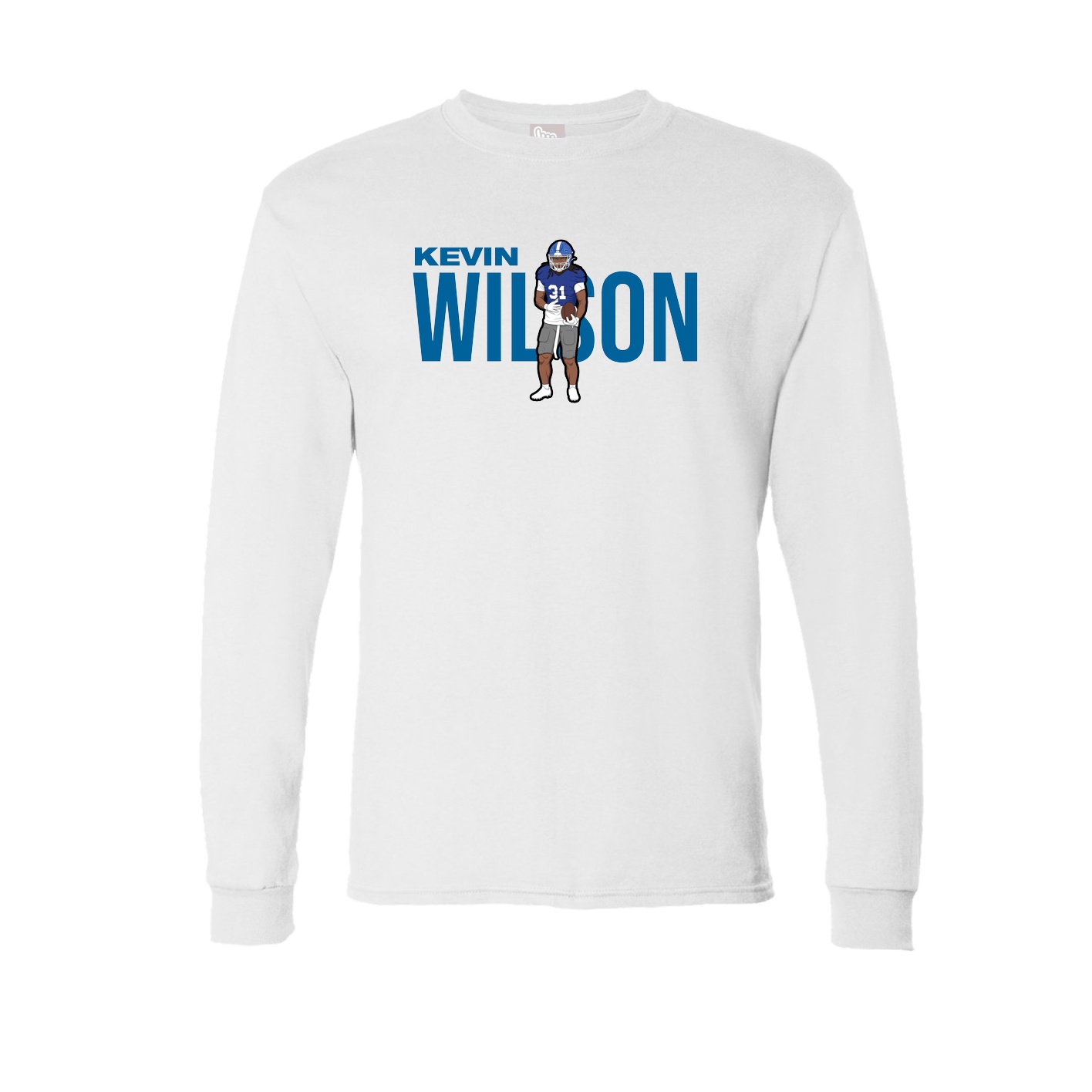 Long Sleeve Tee — Player Name in White