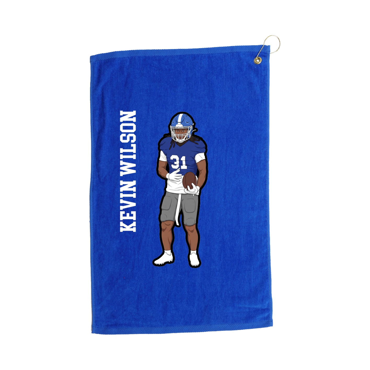 Golf Towel — Name Vertical in Royal