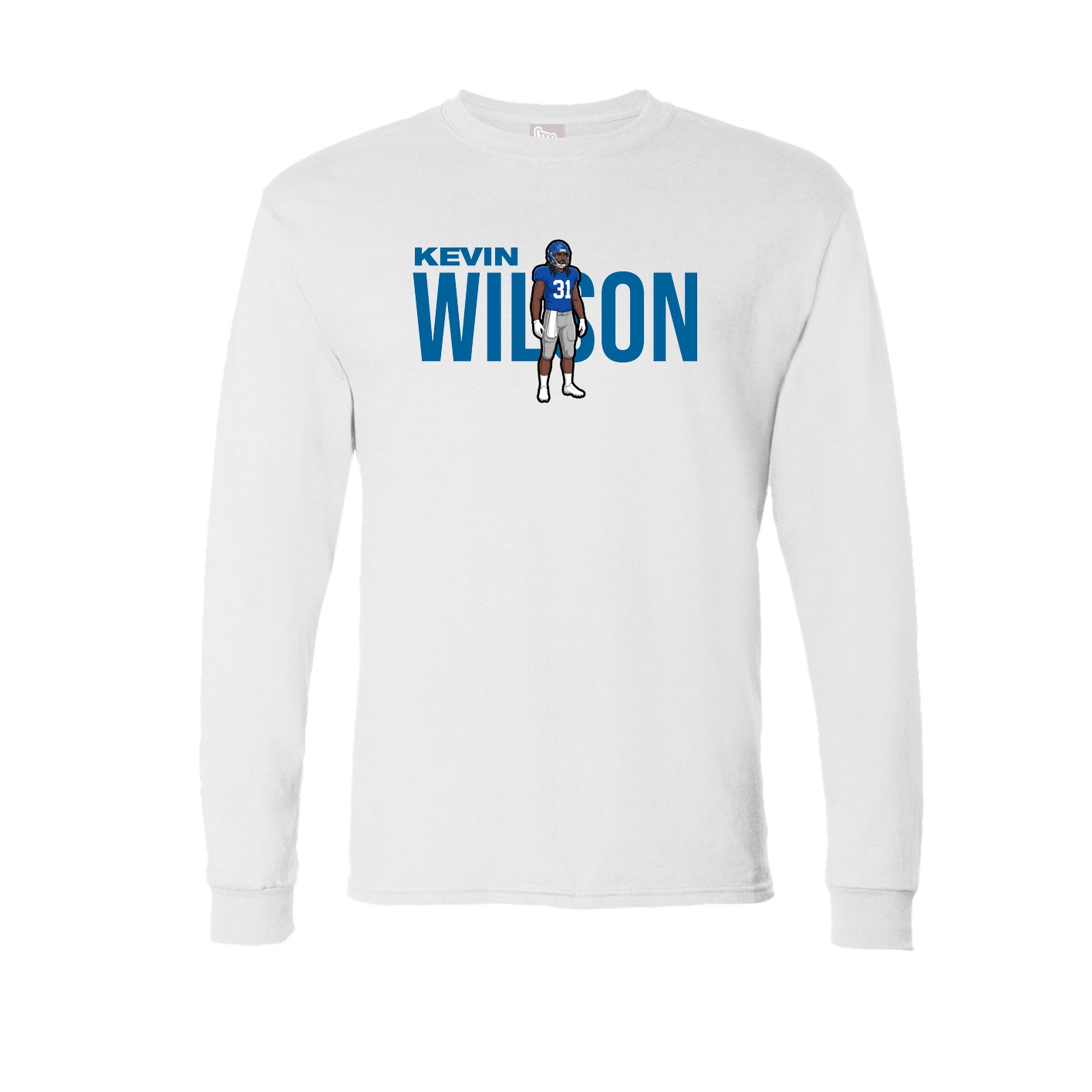 Long Sleeve Tee — Player Name in White