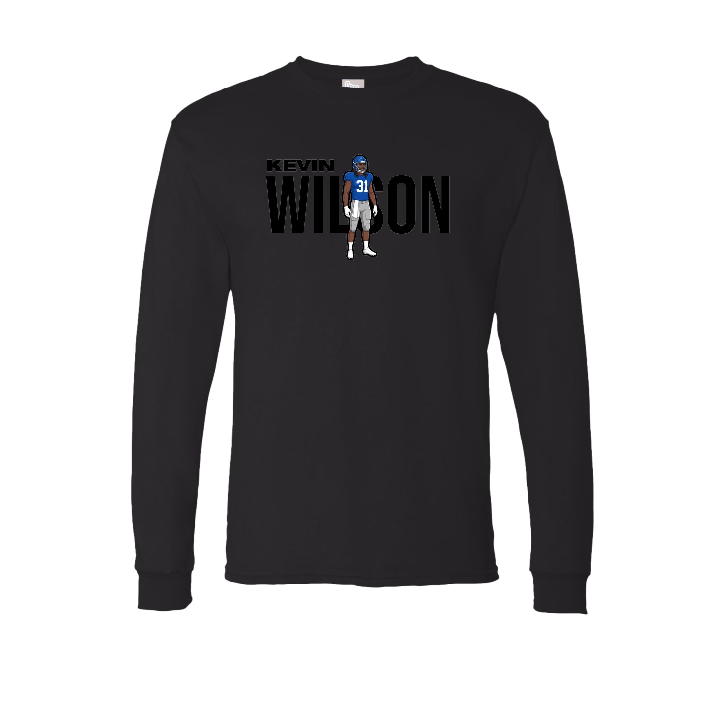 Long Sleeve Tee — Player Name in Black