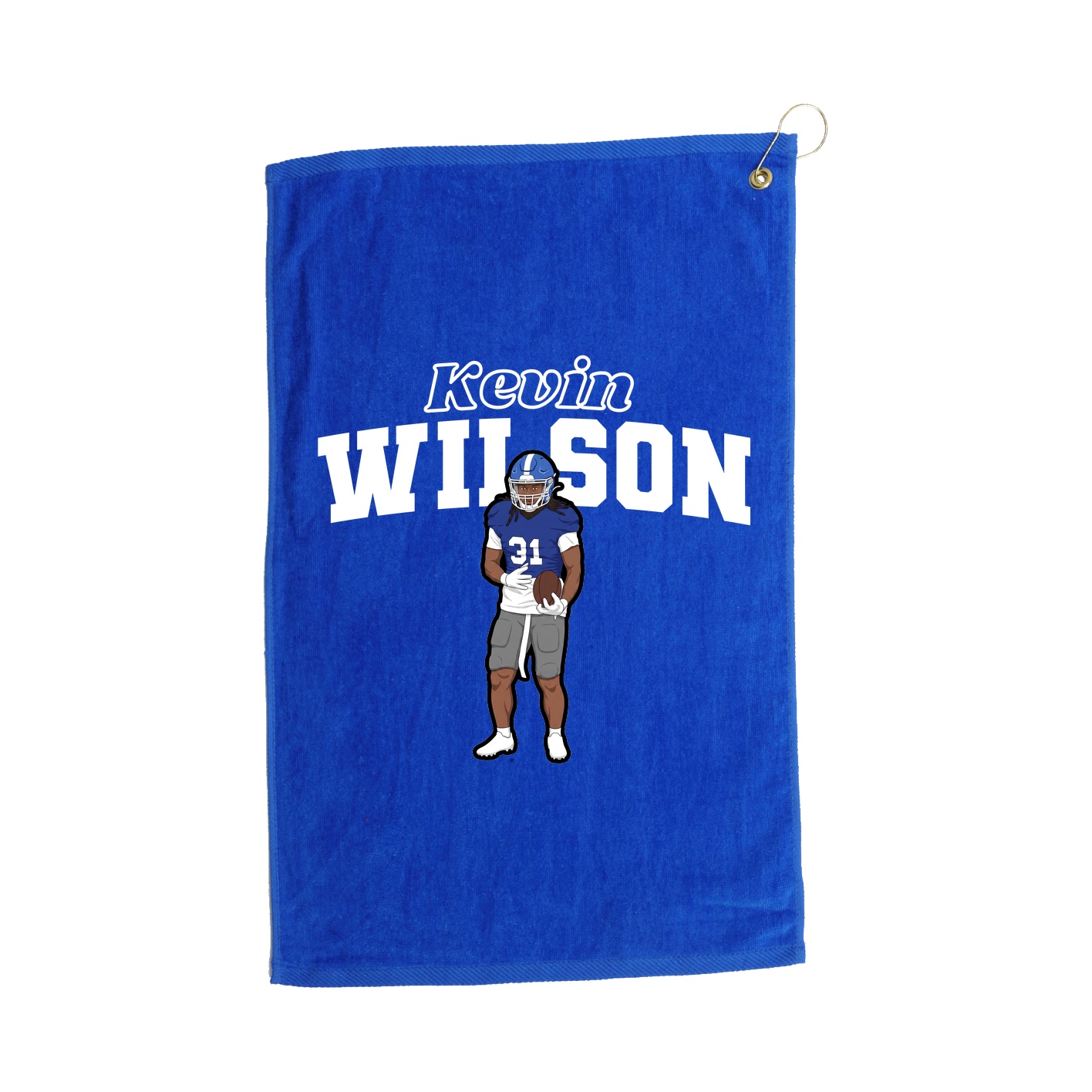 Golf Towel — Name Arch in Royal