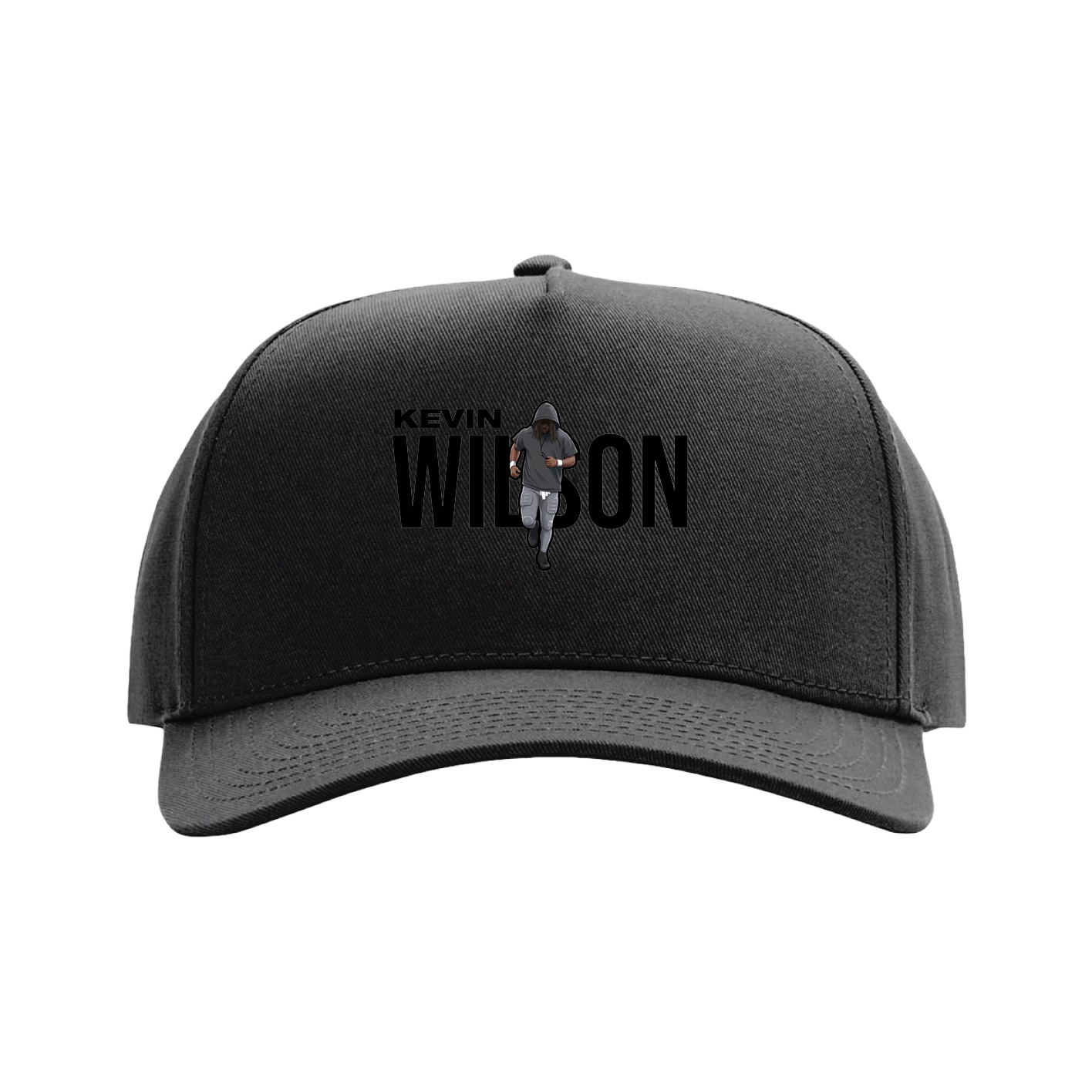 Full Fabric Five-Panel Champ Cap — Player Name in Black