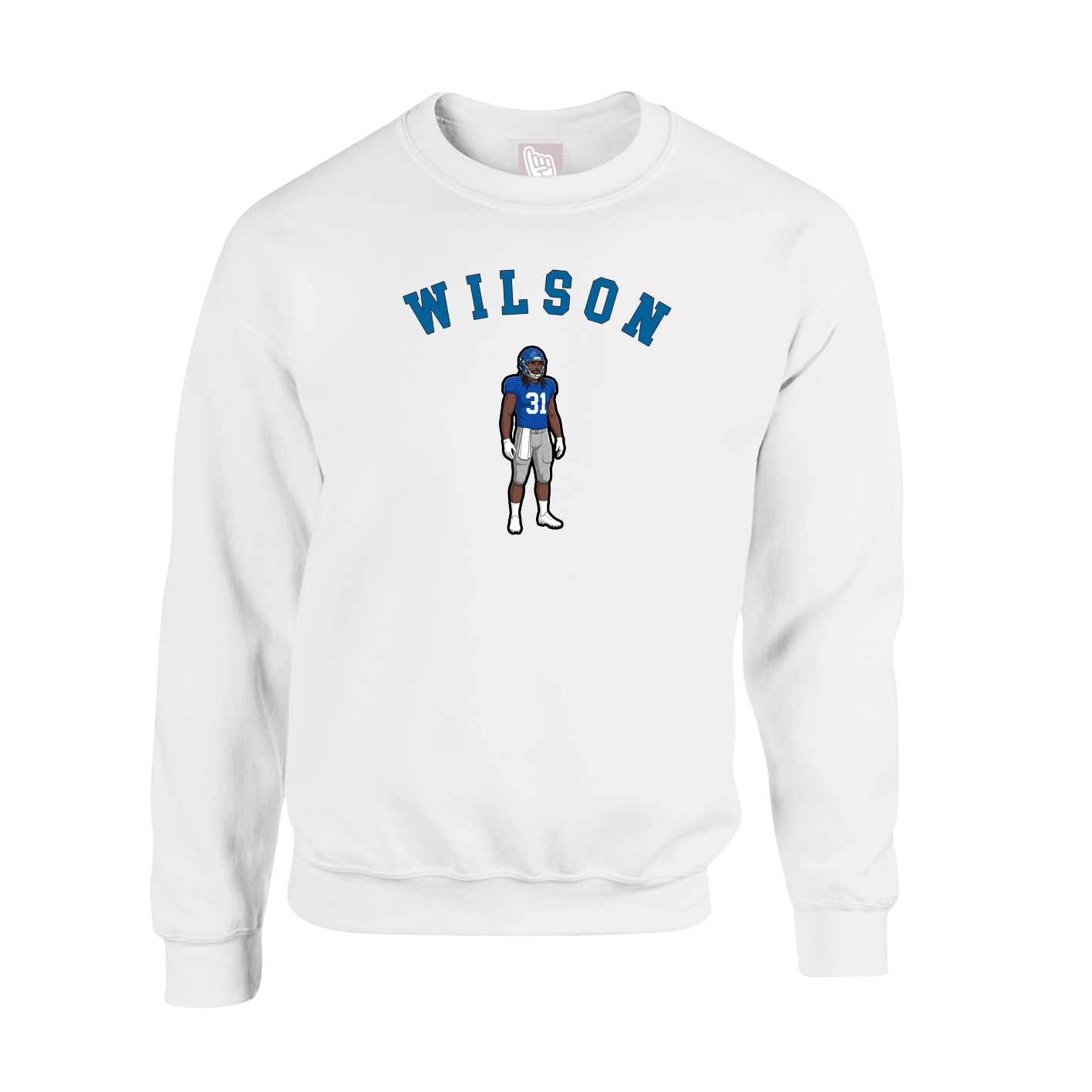 Fleece Crew — Shirsey Arch in White