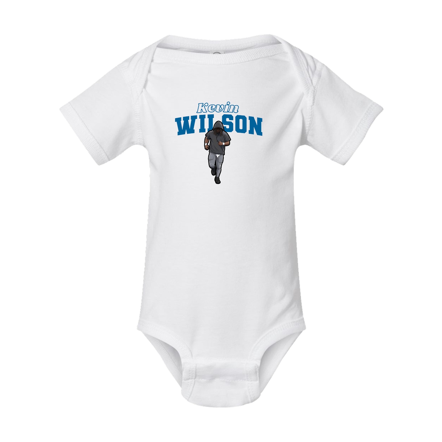 Baby Onesie — Name Arch in White