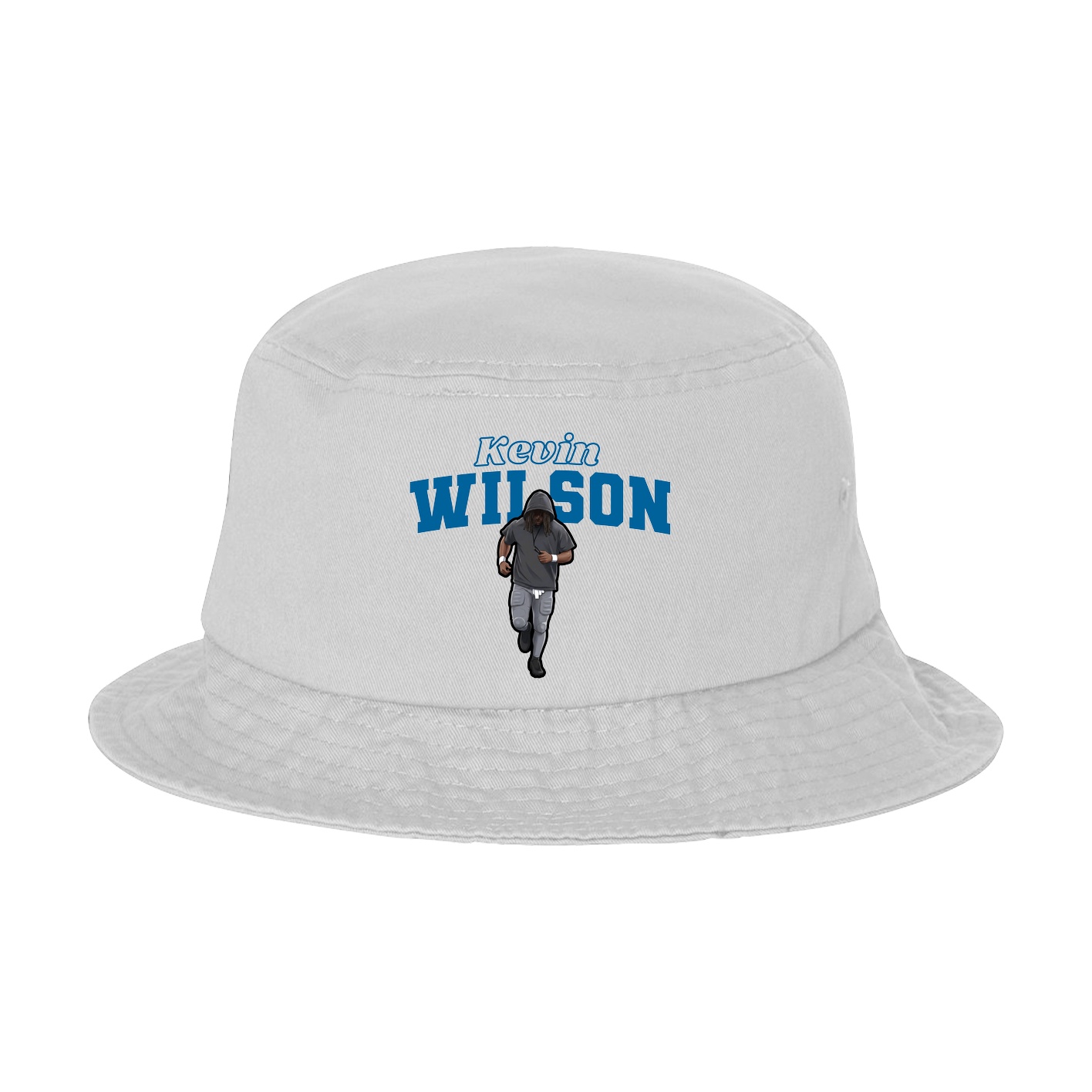 Bucket Cap — Name Arch in White
