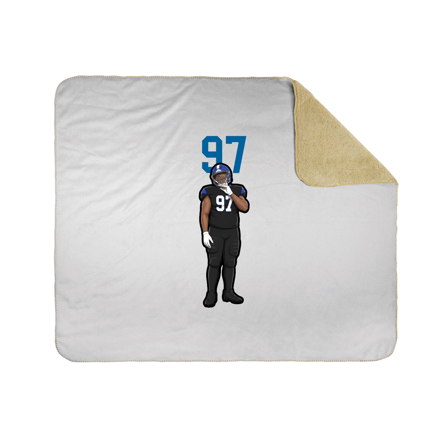 Throw Blanket — Number Top in White