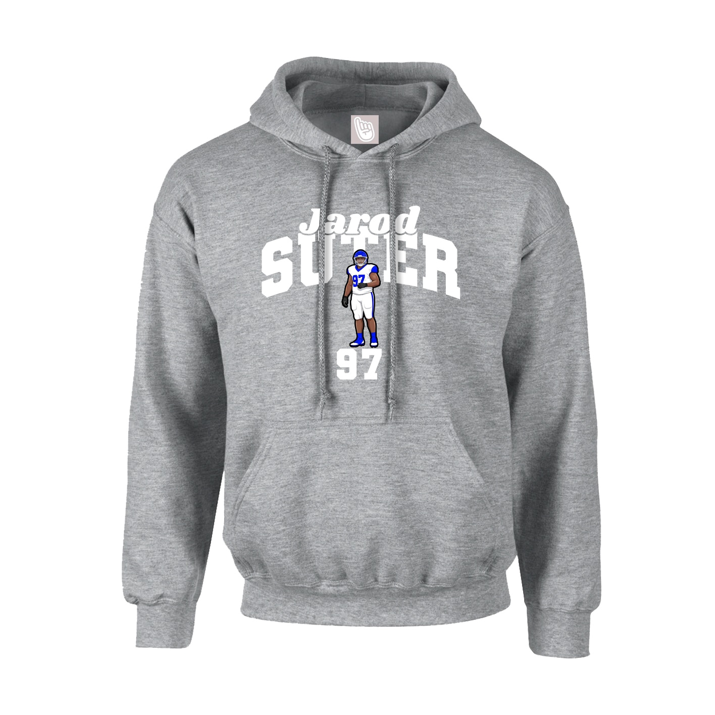 Youth Hoodie — Signature Arch in Grey