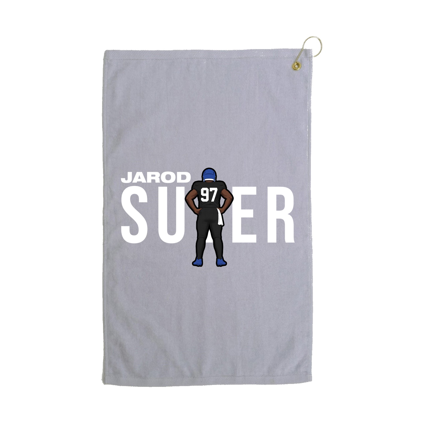 Golf Towel — Player Name in Grey