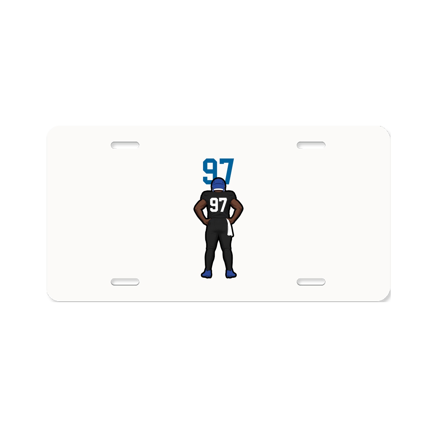 License Plate — Number Top in Classic