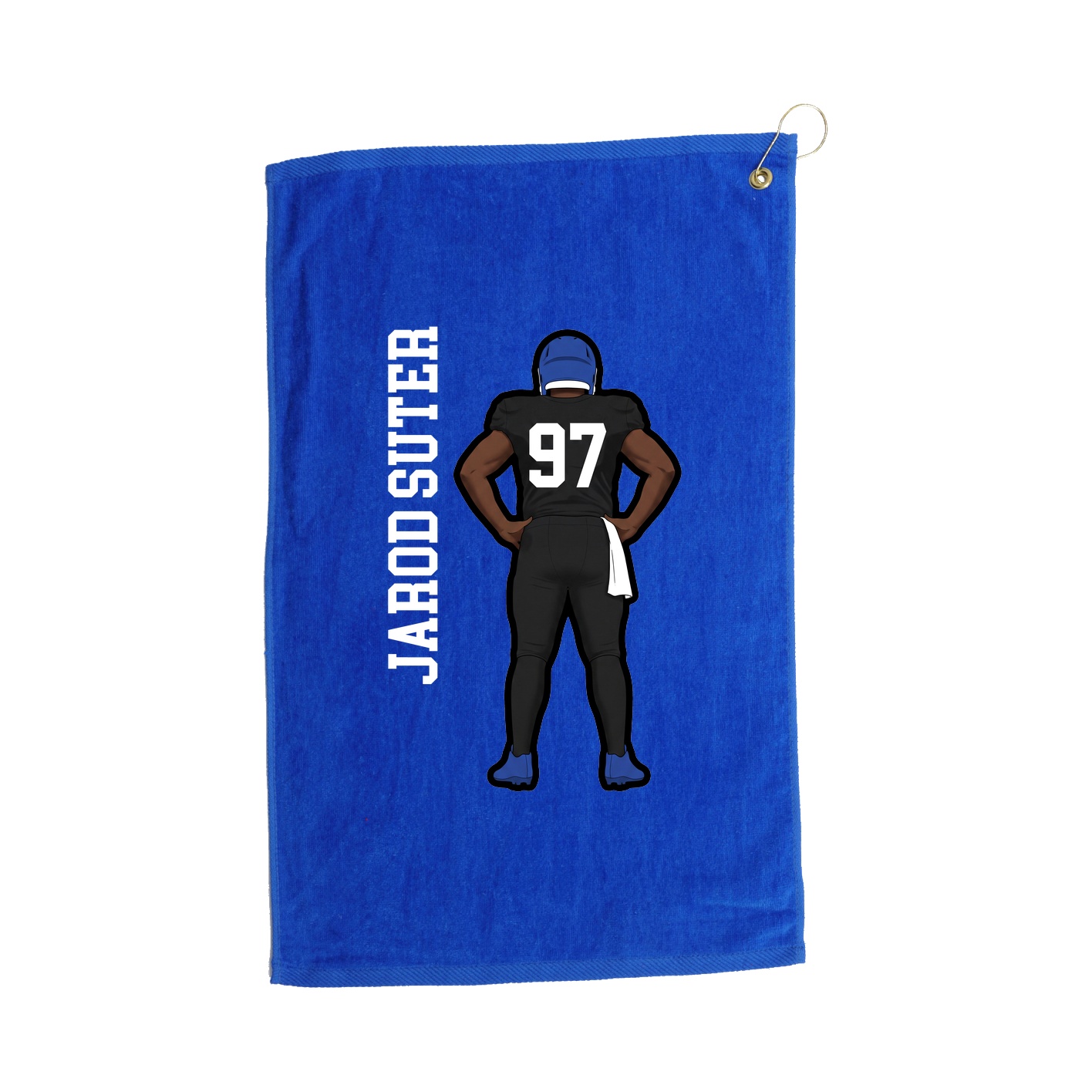 Golf Towel — Name Vertical in Royal