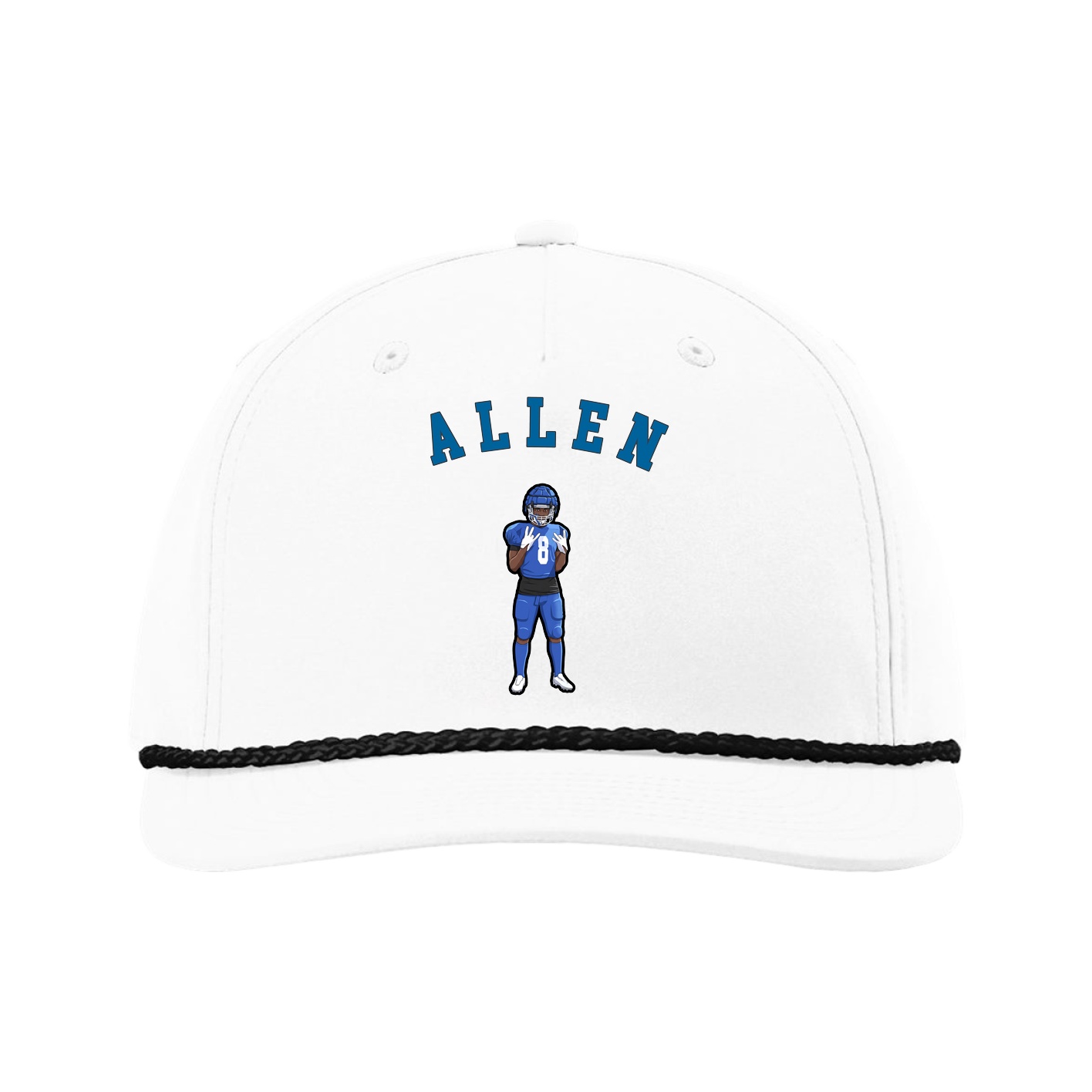 Five-Panel Classic Rope Cap — Shirsey Arch in White