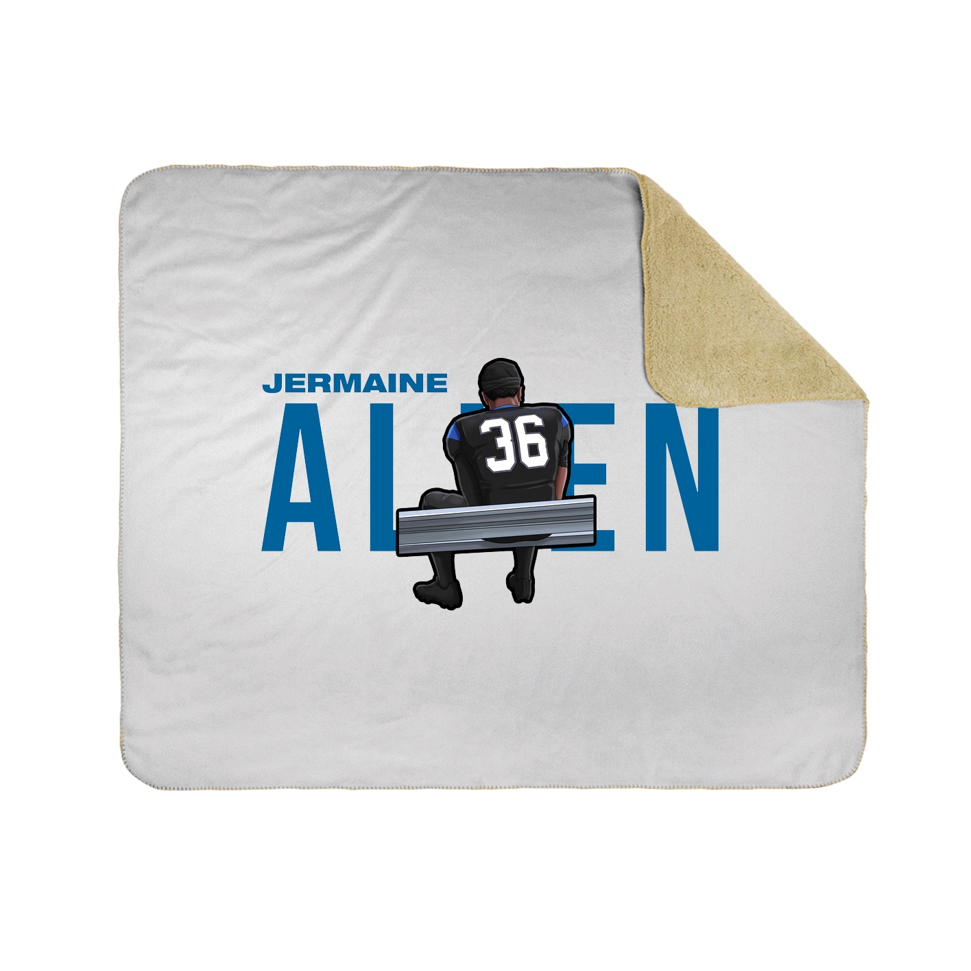 Throw Blanket — Player Name in White