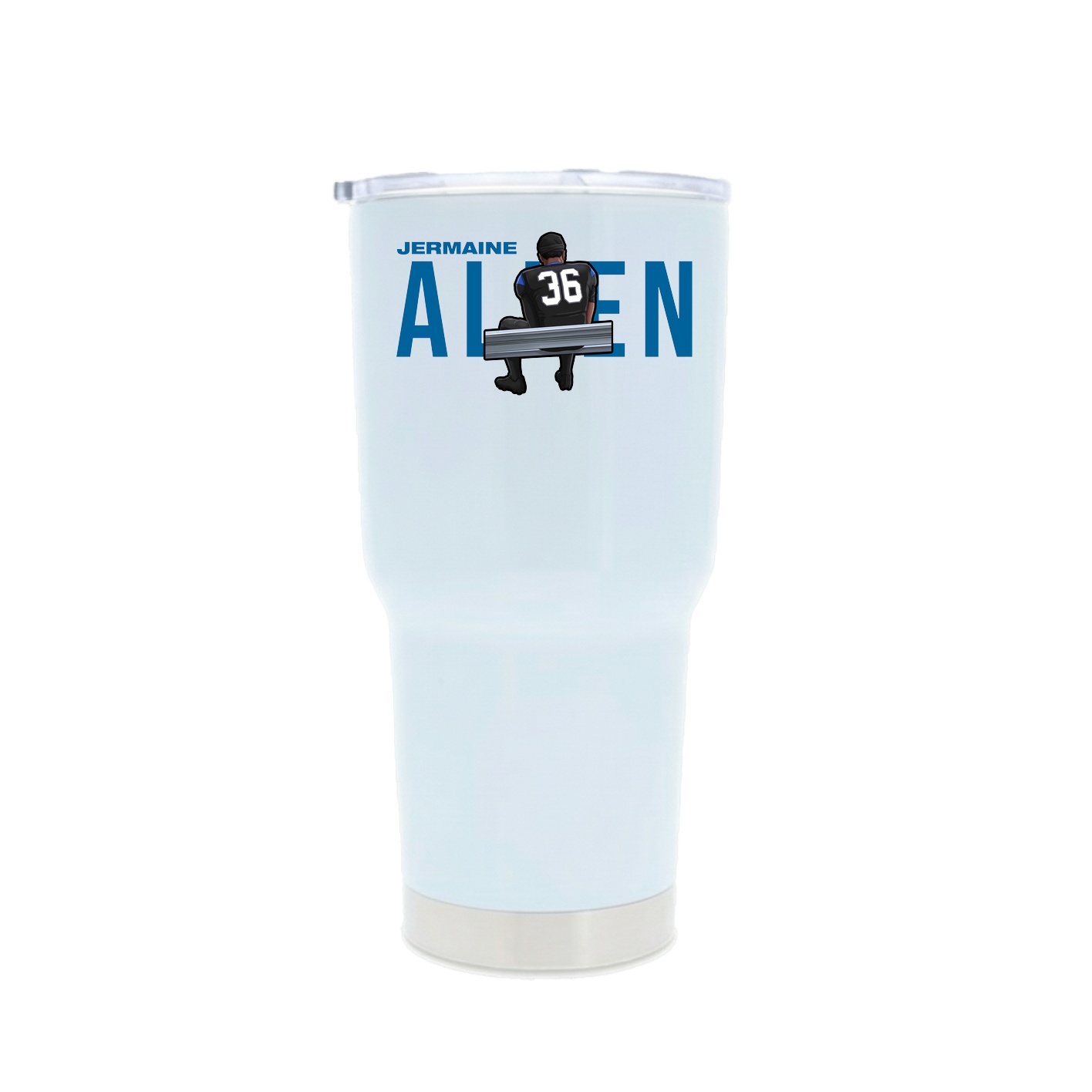 30oz Stainless Steel Tumbler — Player Name in White