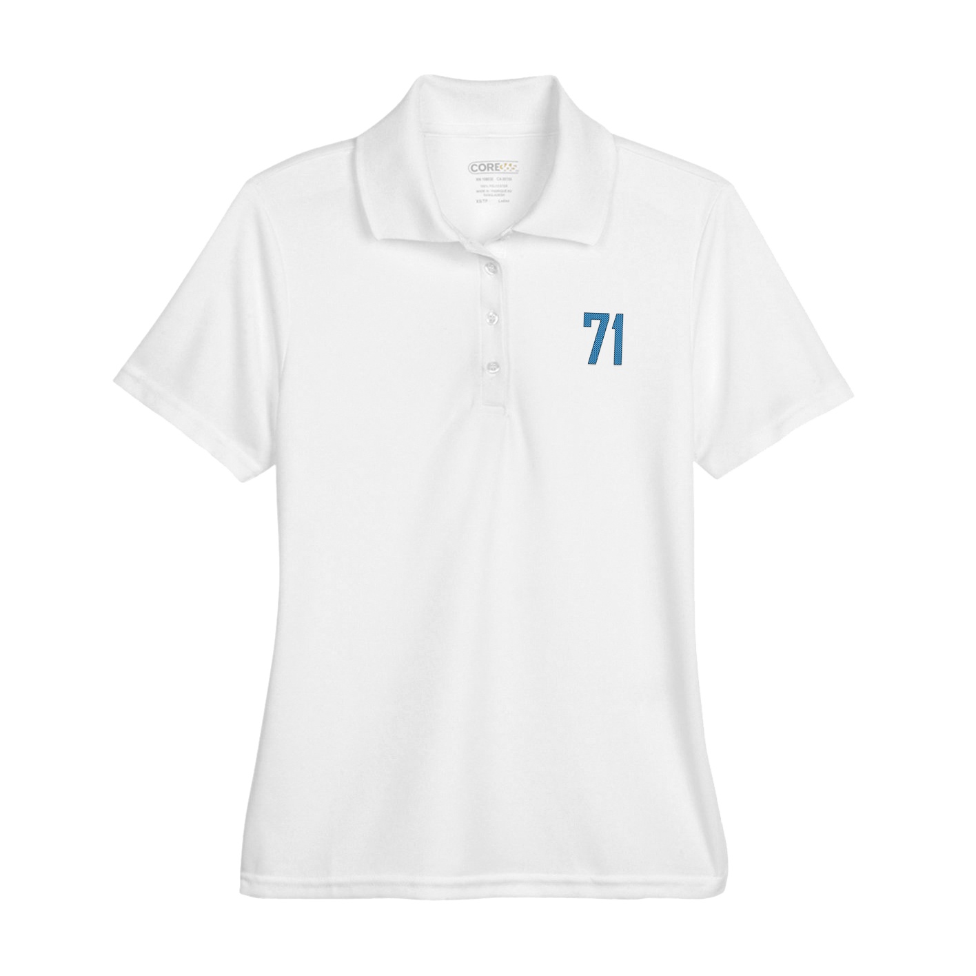Womens Performance Polo — Front Shirsy in White