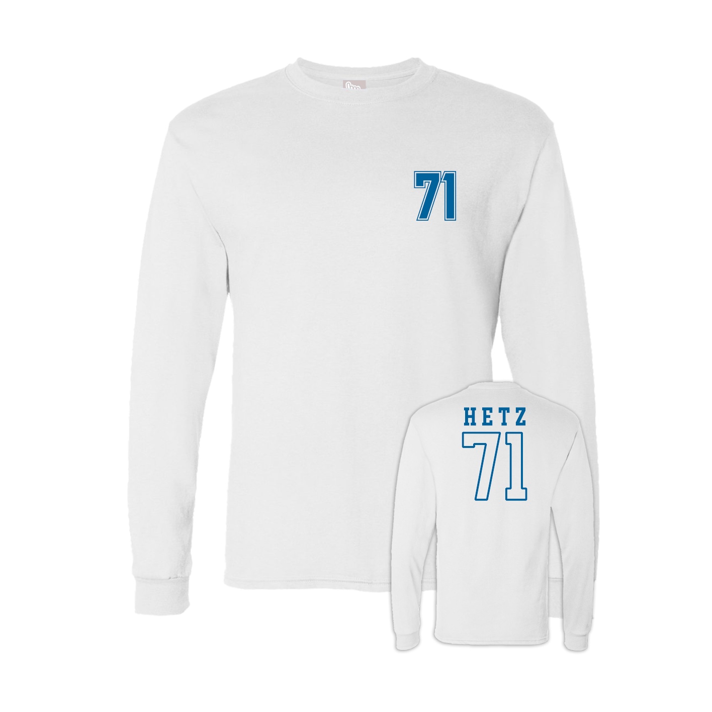 Long Sleeve Tee — Chest Back in White