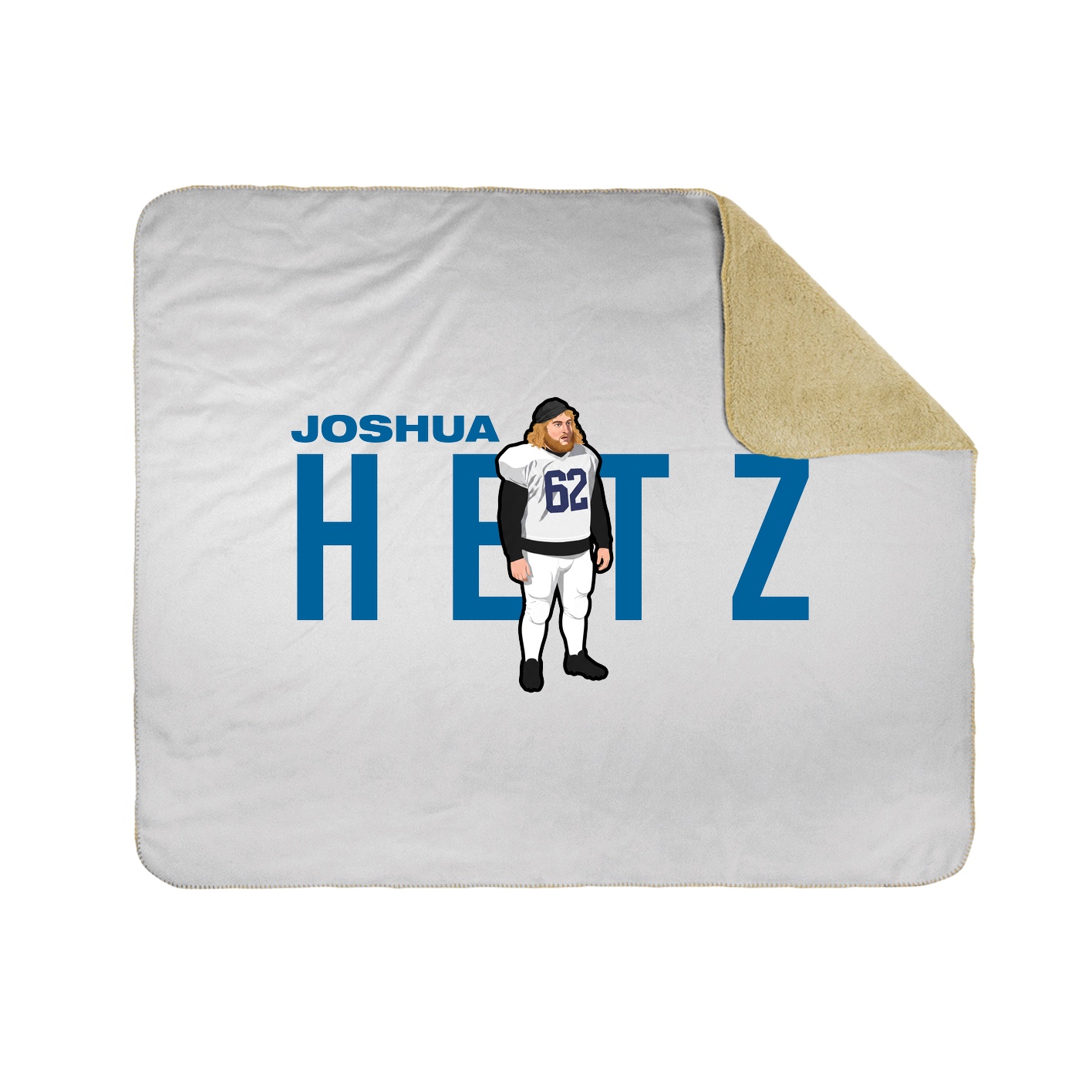 Throw Blanket — Player Name in White