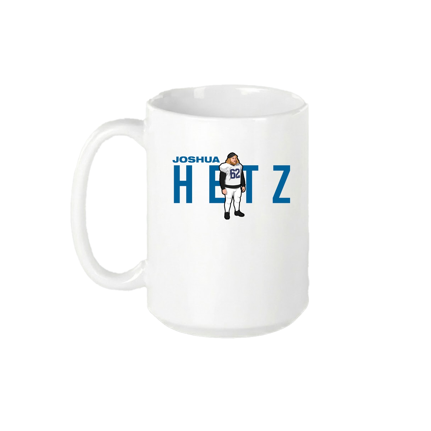 15oz Coffee Mug — Player Name in White