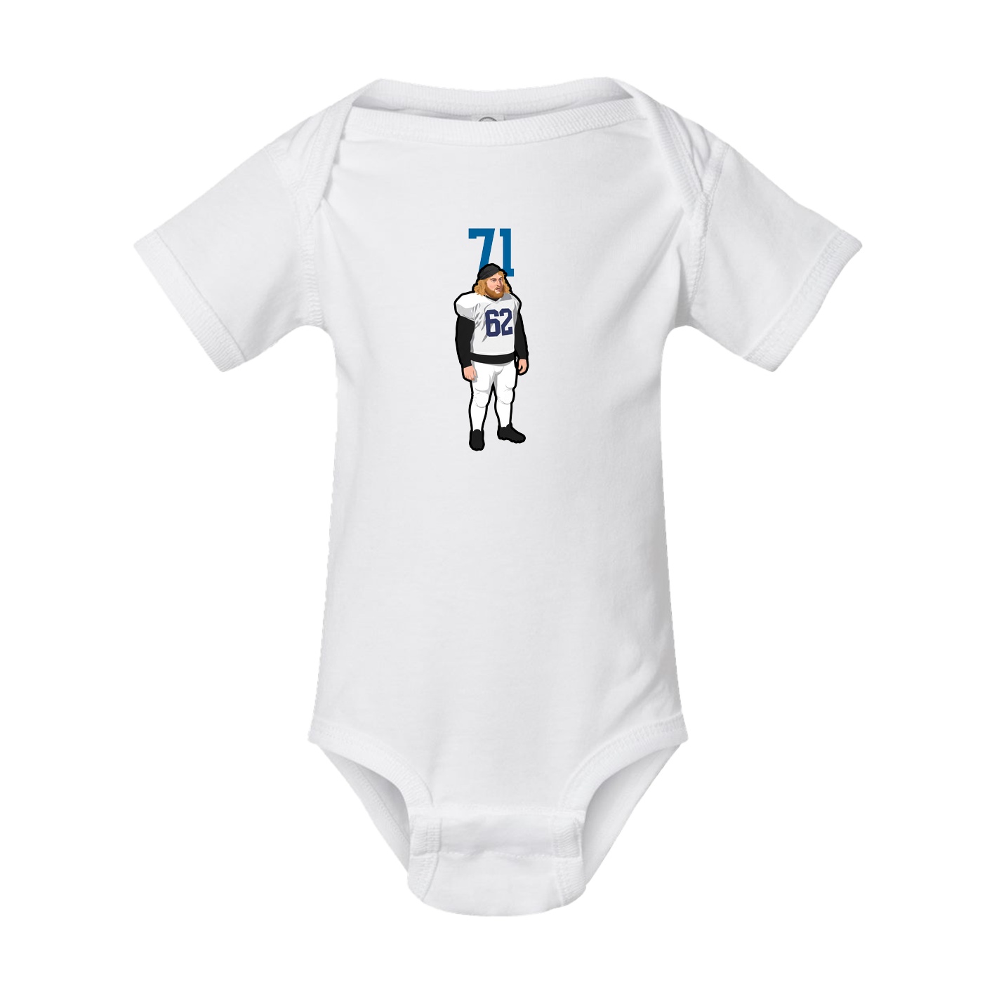 Baby Onesie — Number Top in White