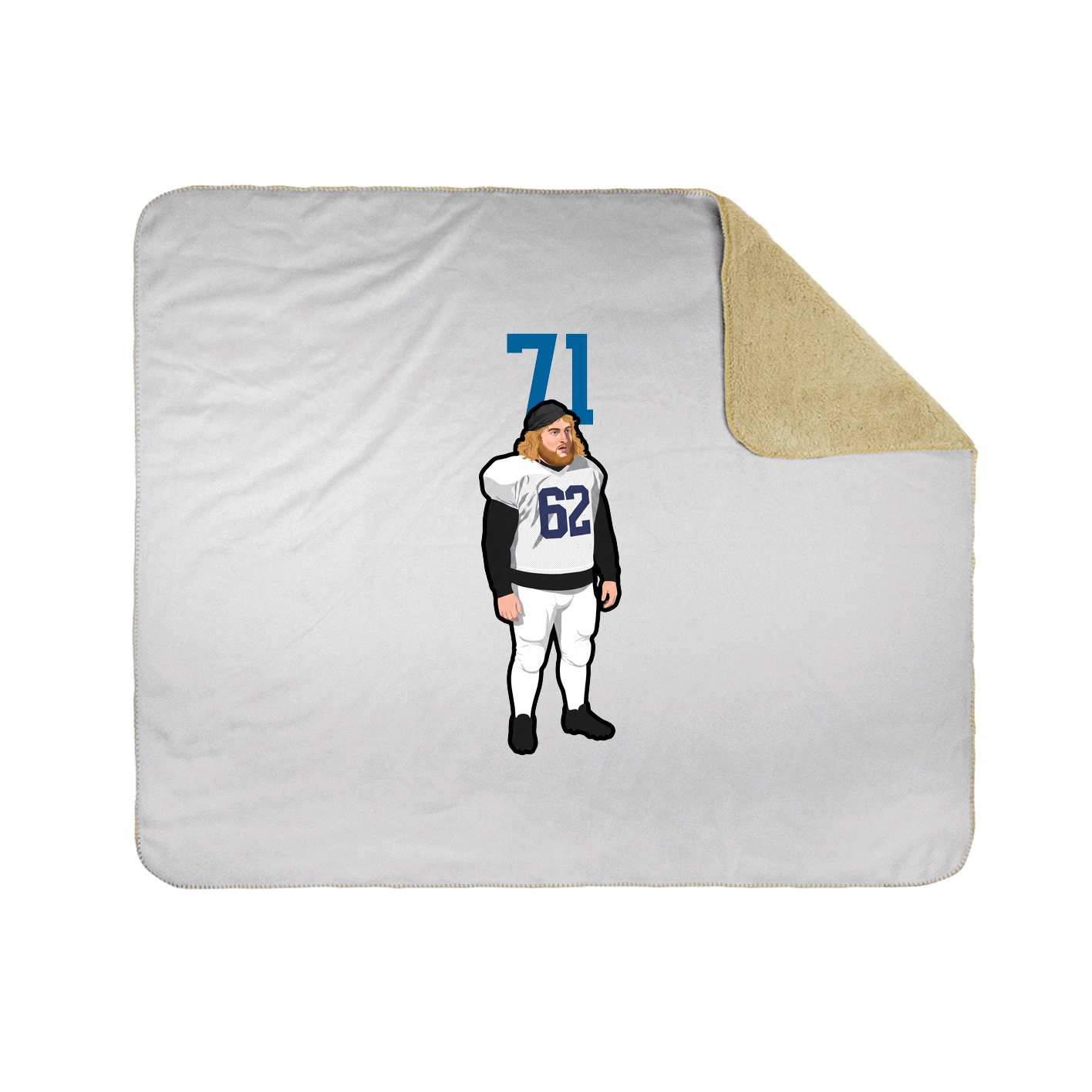 Throw Blanket — Number Top in White