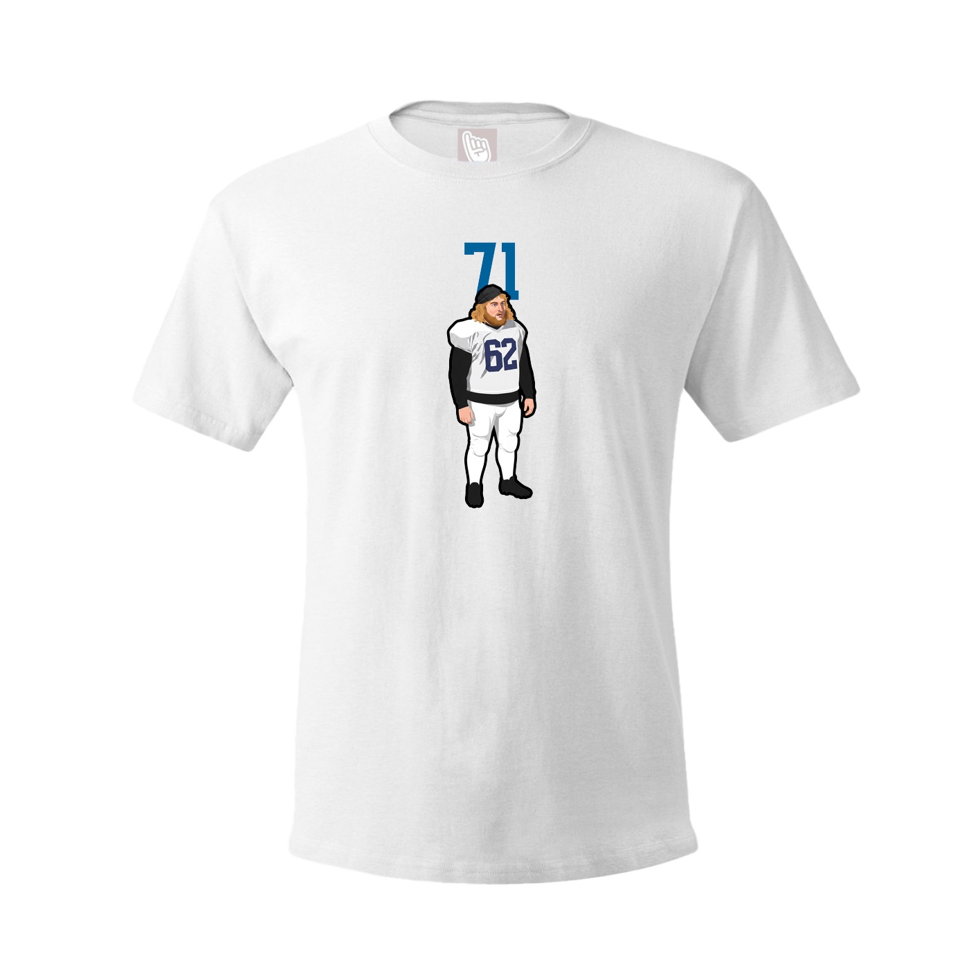 Youth Tee — Number Top in White