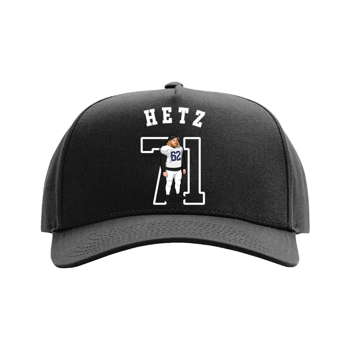 Full Fabric Five-Panel Champ Cap — Shirsey Arch in Black