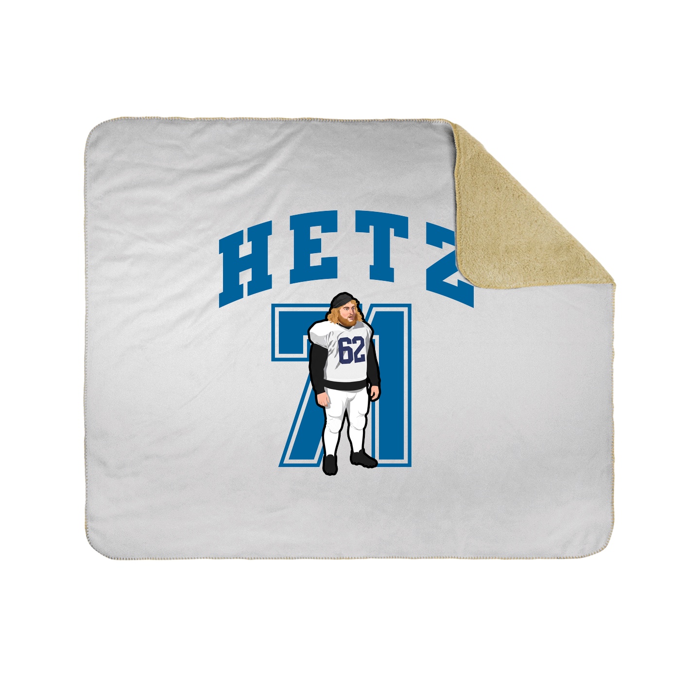 Throw Blanket — Number in White