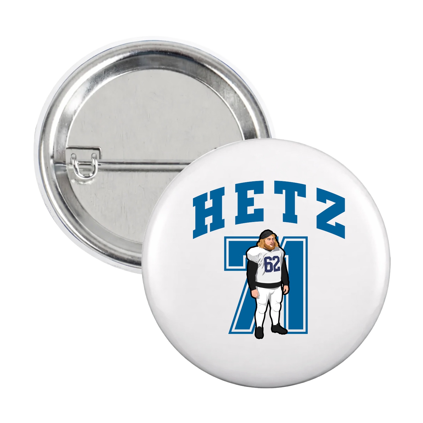 Game Day Button — Number in White
