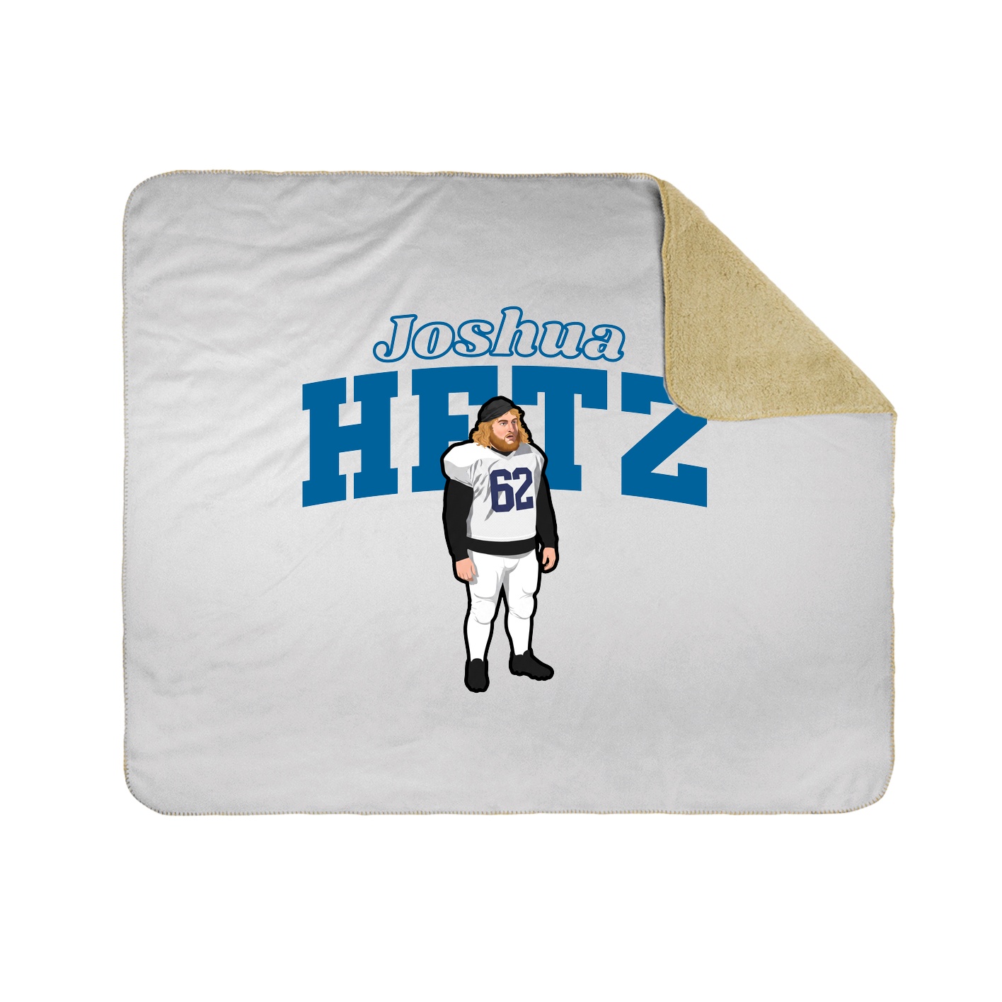 Throw Blanket — Name Arch in White