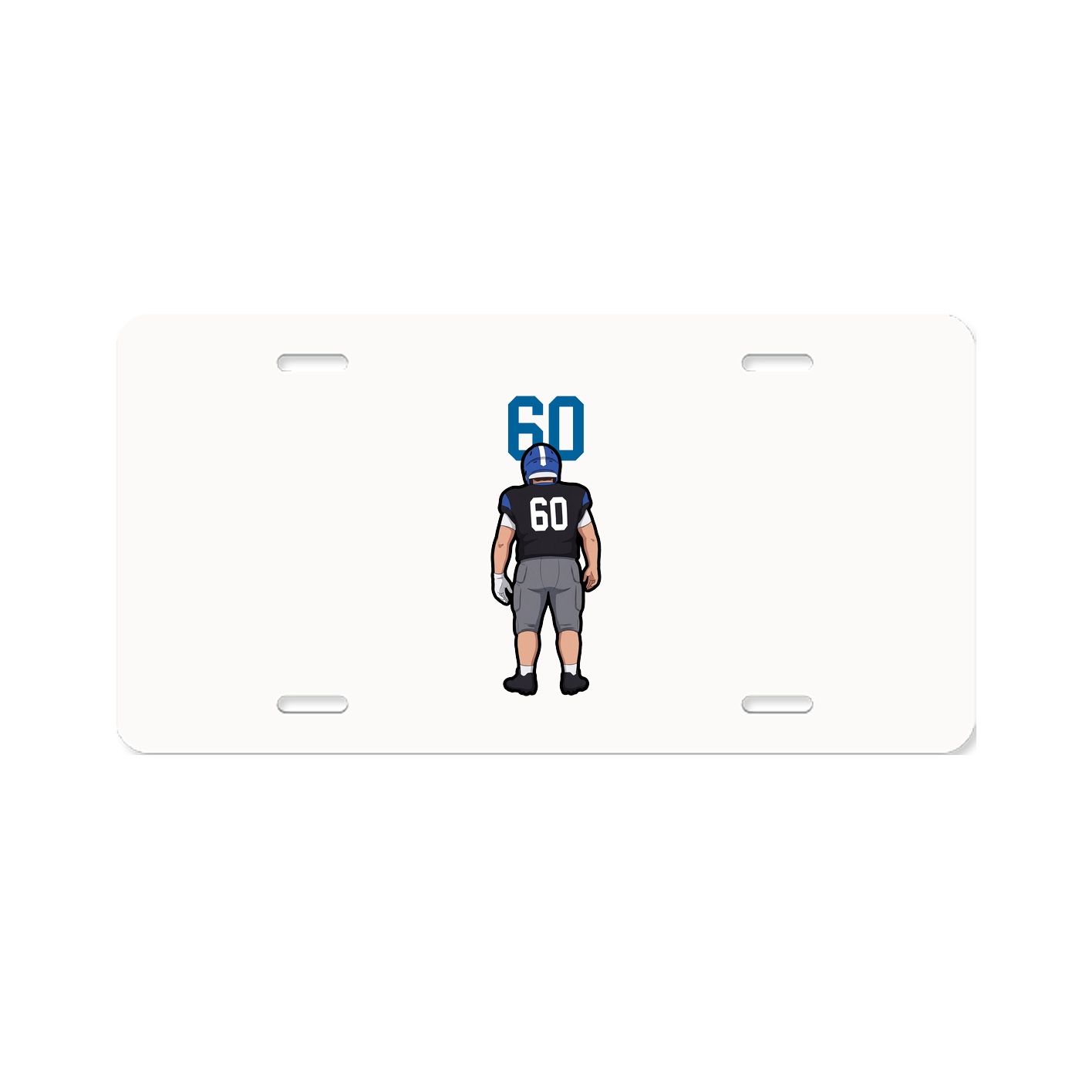 License Plate — Number Top in Classic