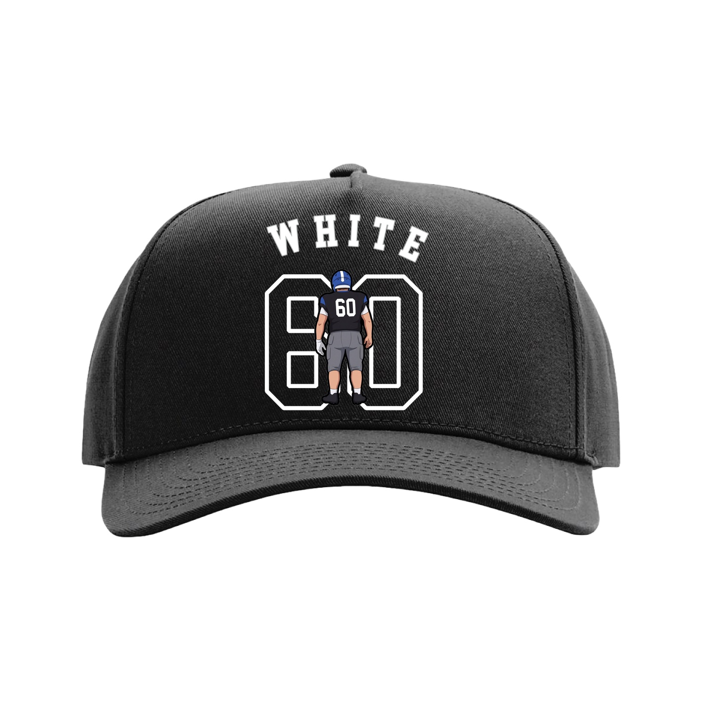 Full Fabric Five-Panel Champ Cap — Shirsey Arch in Black