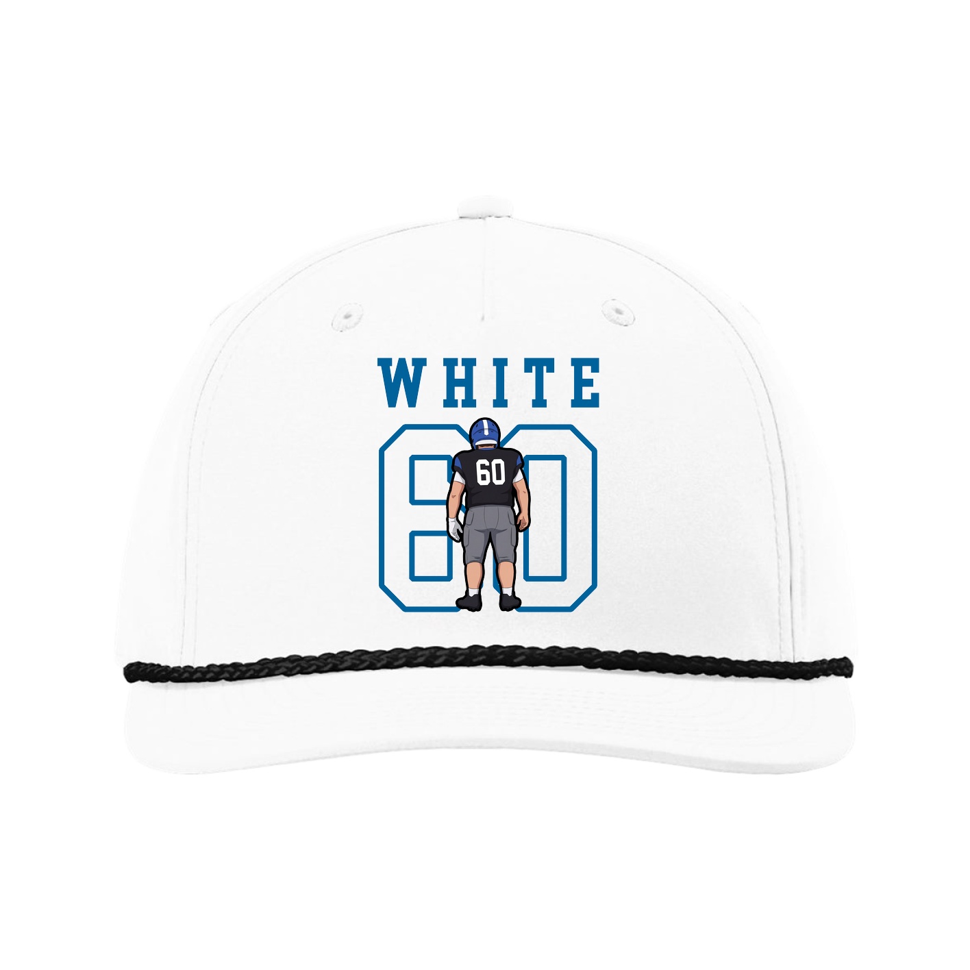 Five-Panel Classic Rope Cap — Shirsey in White