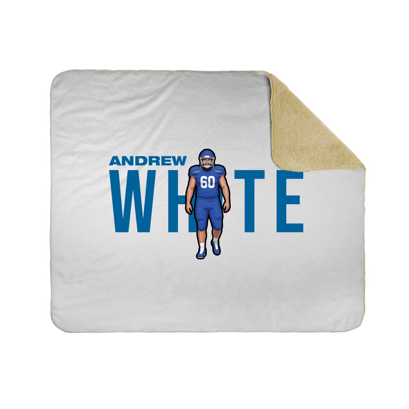 Throw Blanket — Player Name in White