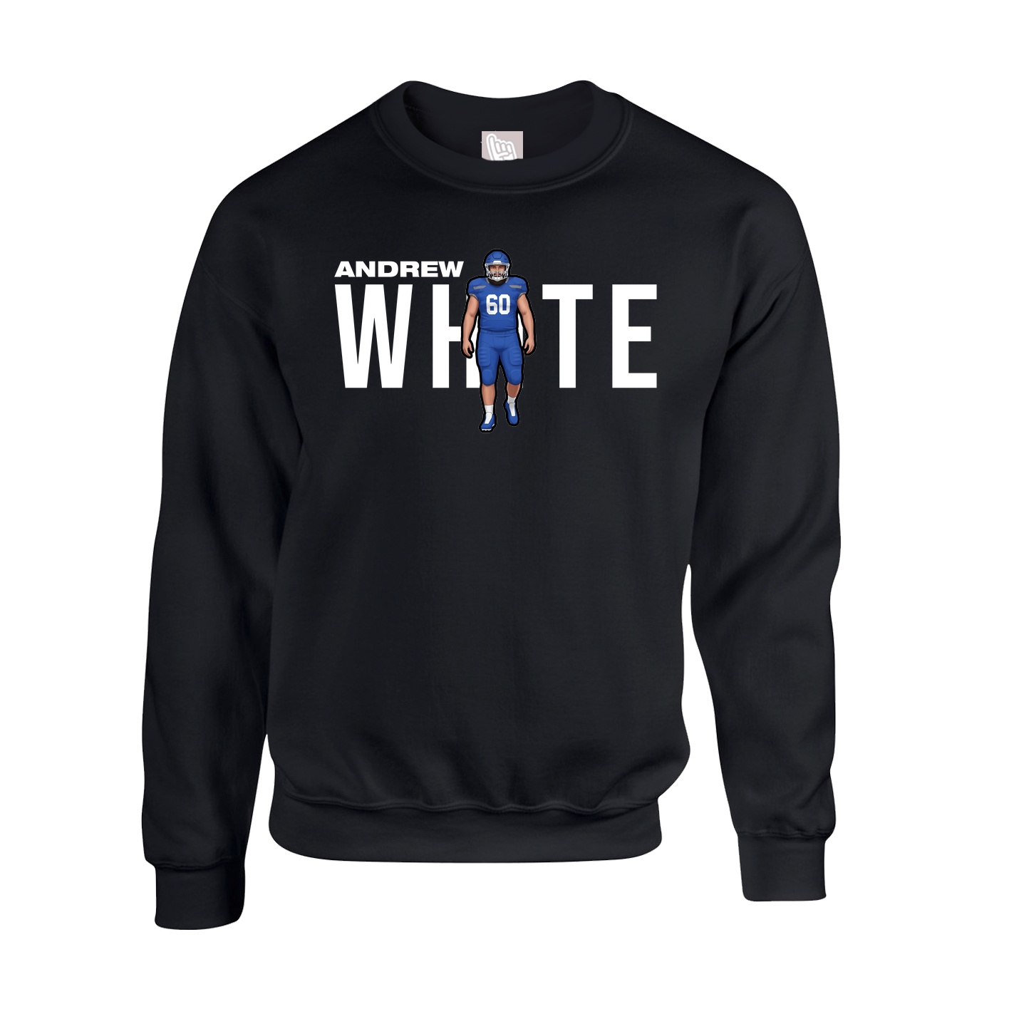 Fleece Crew — Player Name in Black